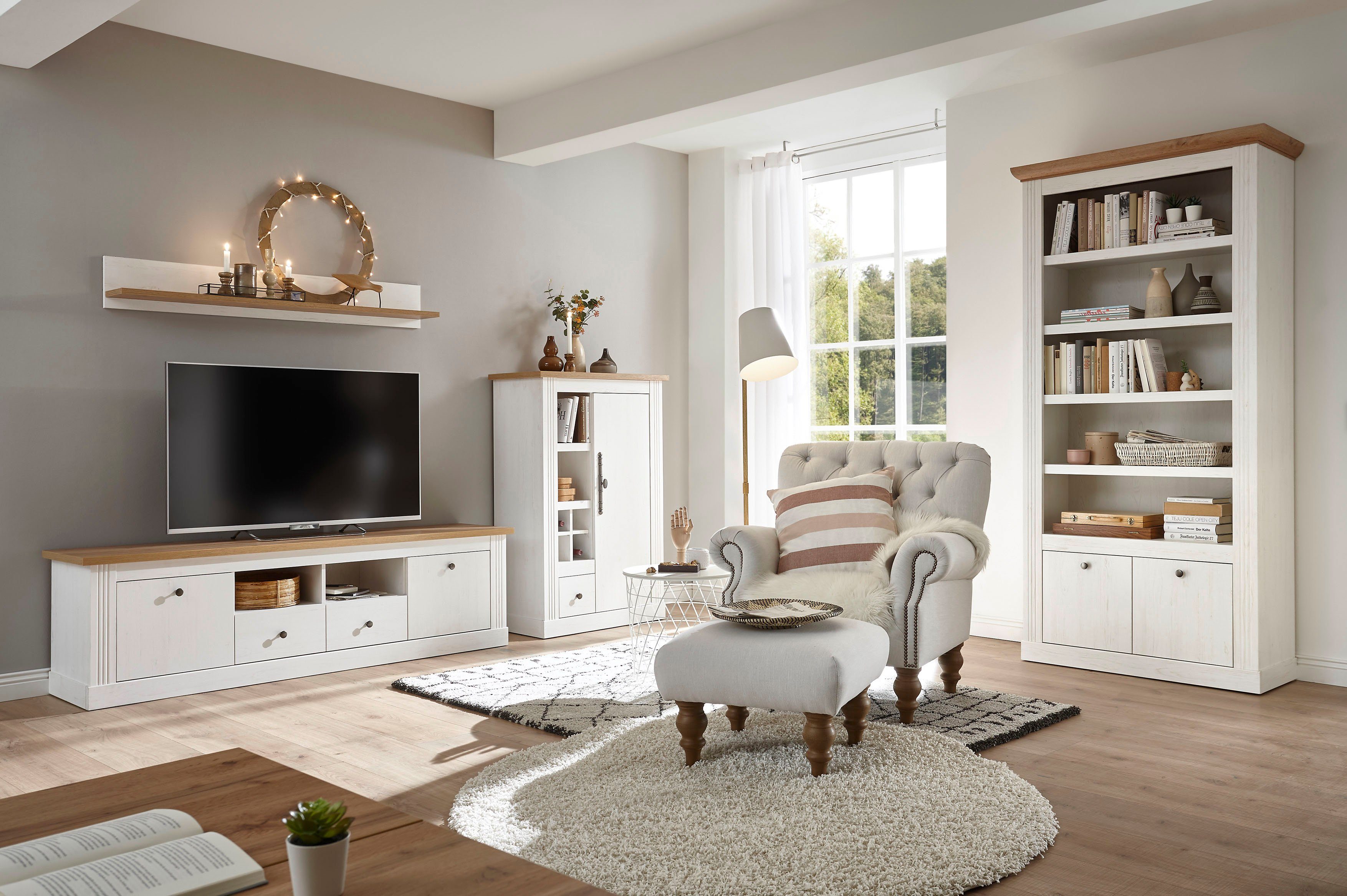 Home affaire Wandmeubel Westminster in romantische landelijke stijl (set, 3-delig)