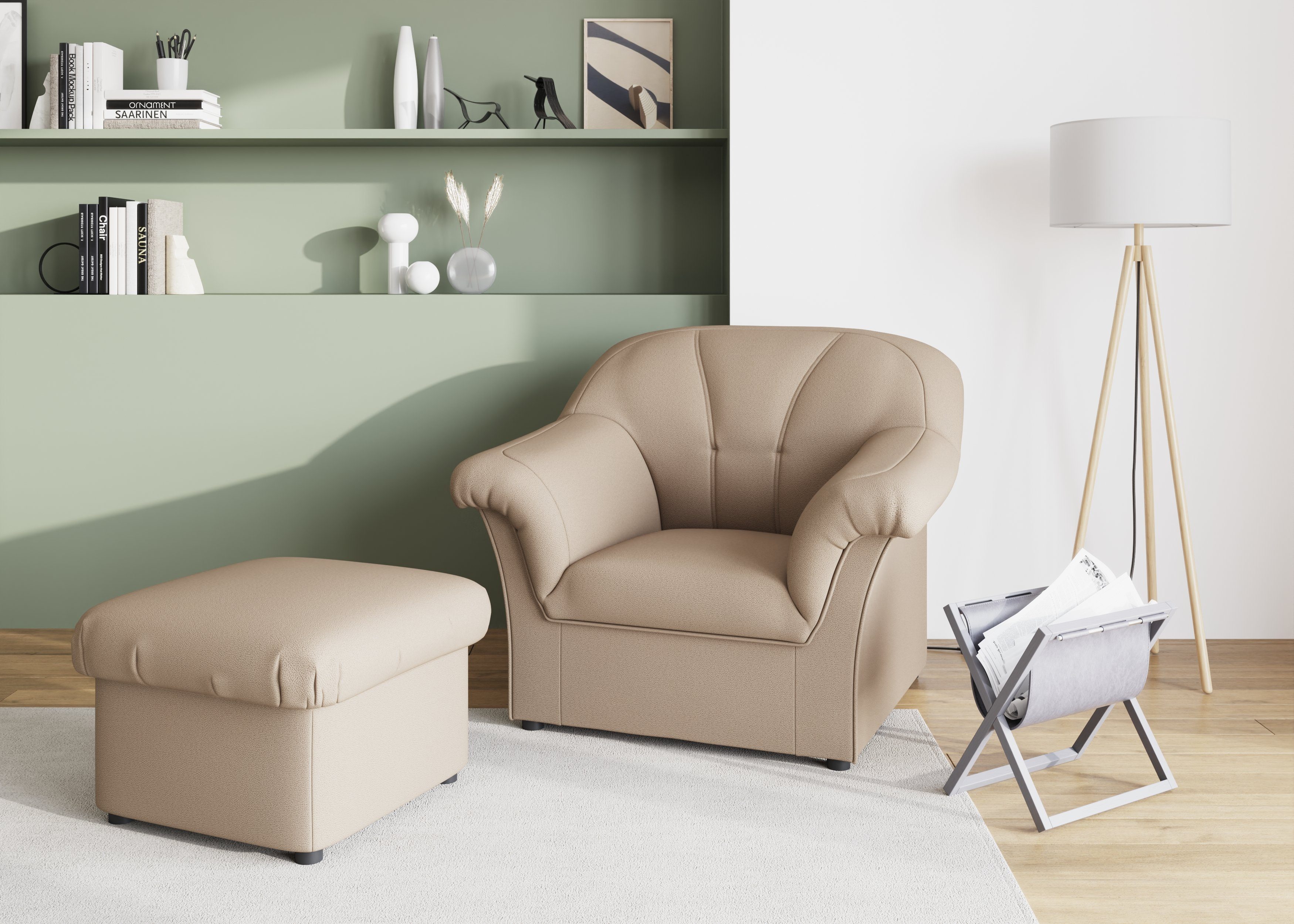 DOMO collection Fauteuil Pegnitz tijdloos, elegante armleuningen, comfortabel