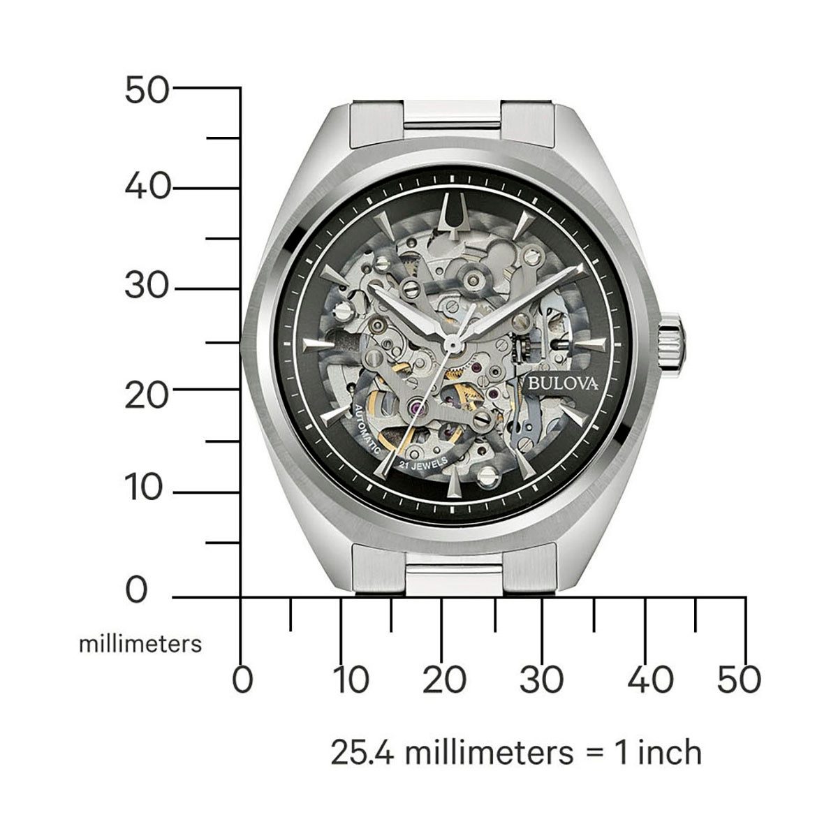 Bulova Automatisch horloge 96A292 Horloge, mechanisch, herenhorloge, roestvrijstalen band