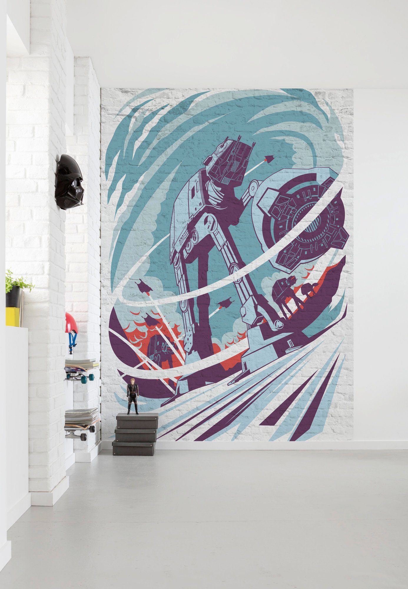 Komar Vliesbehang Star Wars Classic Concrete Hoth (set)