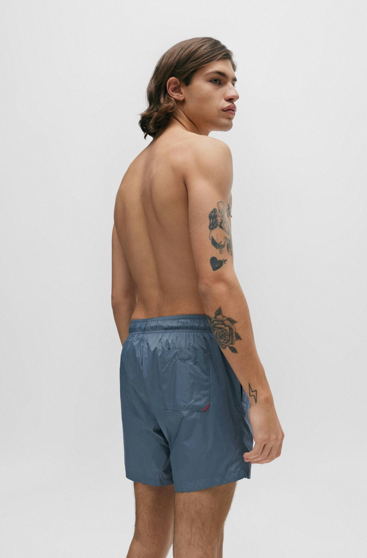 HUGO underwear Zwembroek met logo-katoenkoord