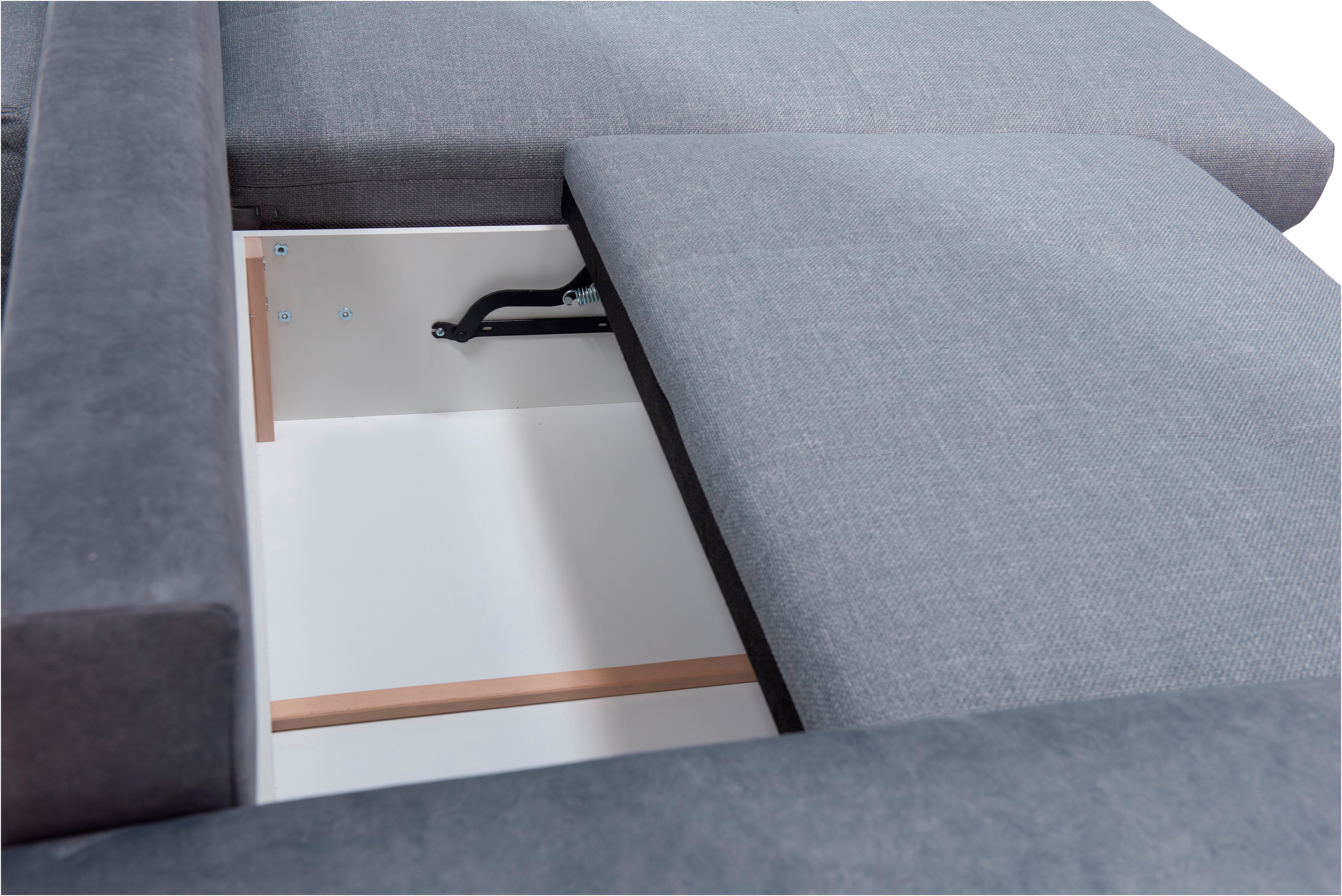 exxpo - sofa fashion Hoekbank Larnaca, incl. bedfunctie en opbergruimte, comfortabel en gezellig,
