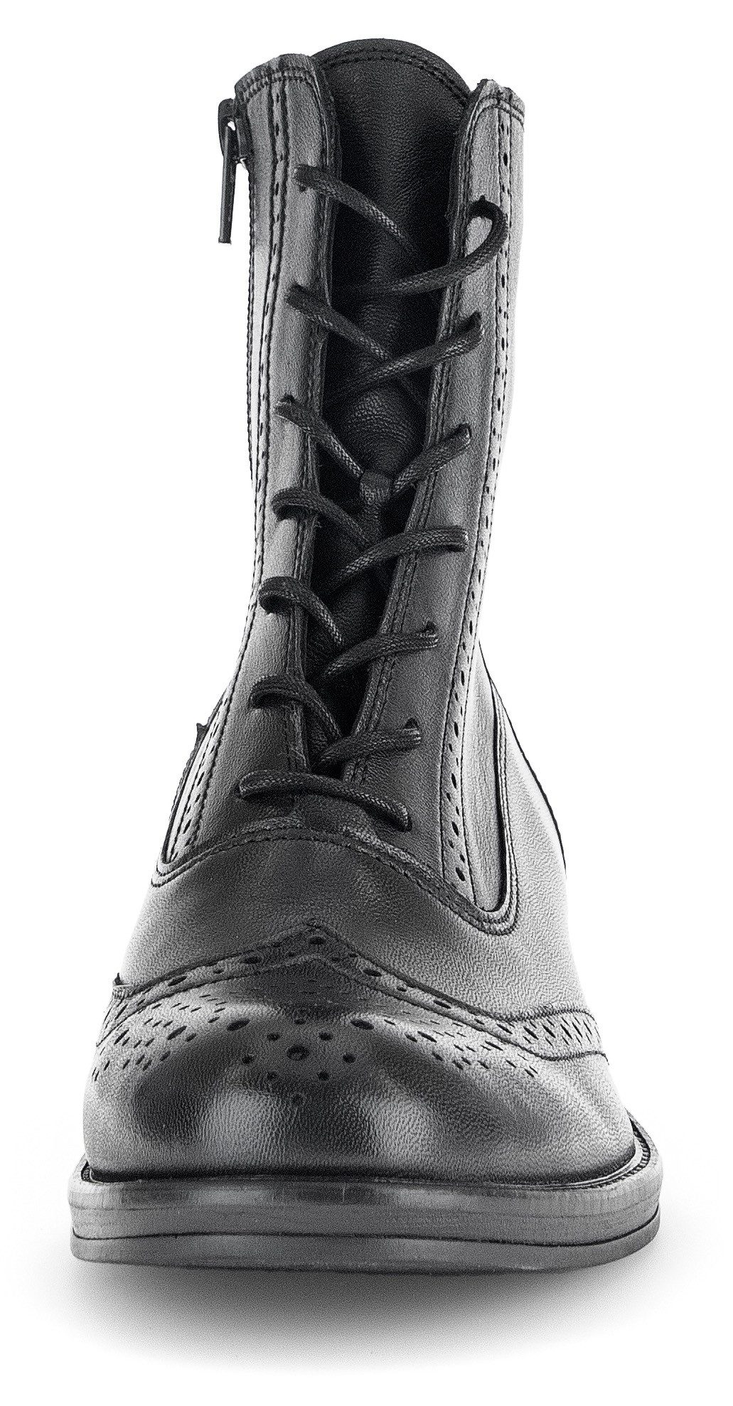 Gabor Veterlaarsjes blokhak, veterschoenen, business schoen met modieuze lyra-perforatie