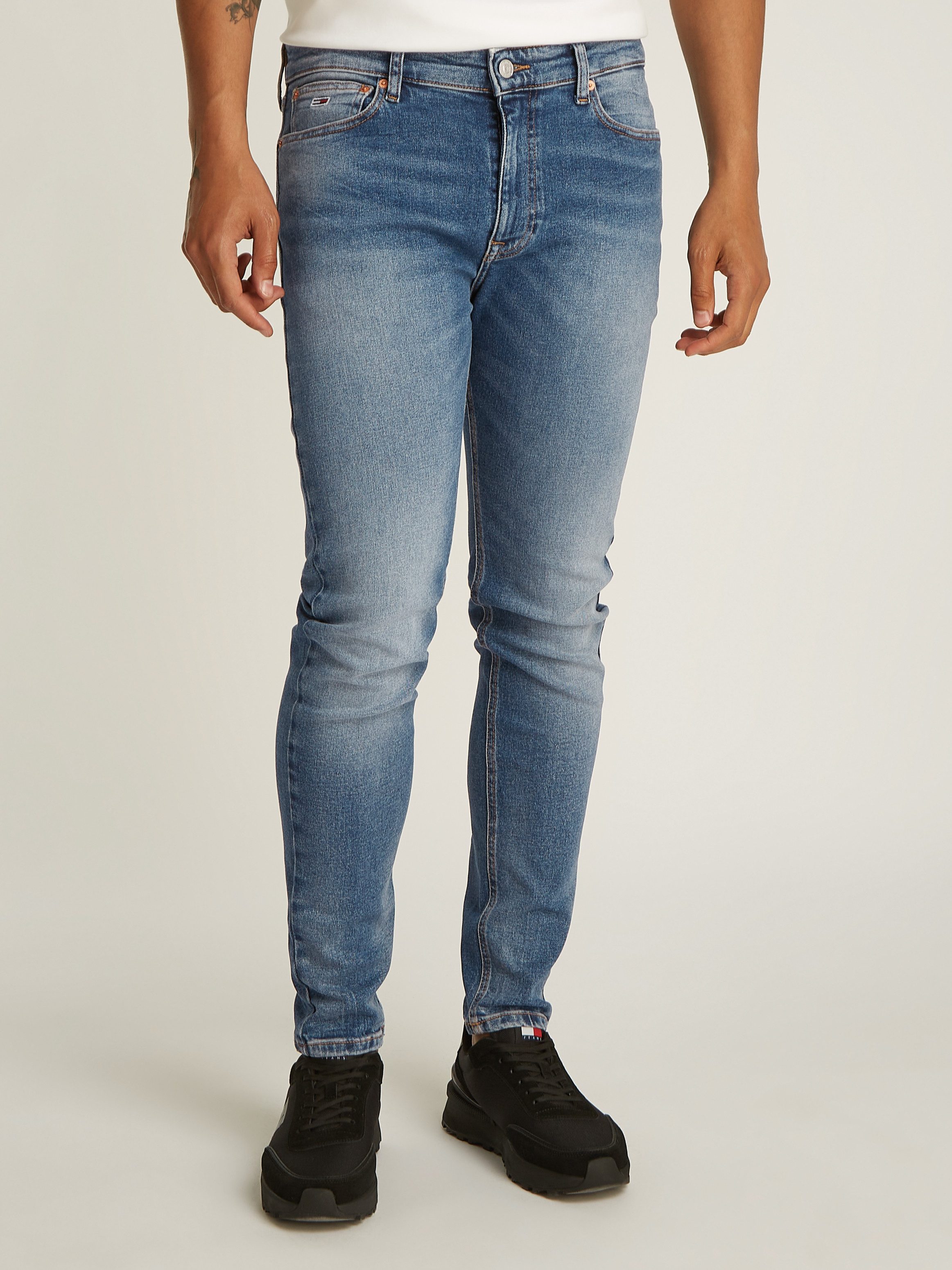 TOMMY JEANS Skinny fit jeans Simon Skinny Jeans Slim heren skinny jeans maat 34 blauw