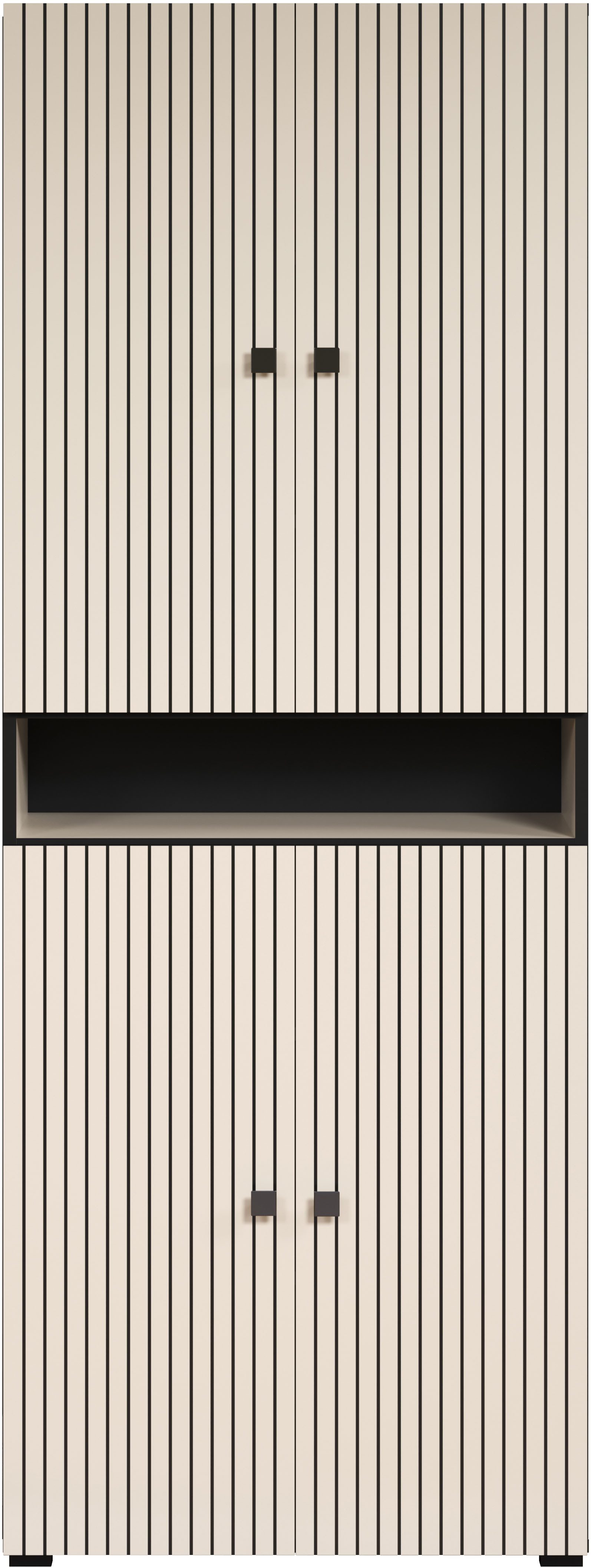 welltime Hoge kast Amrum Breedte 40 cm, ruime hoge kast eik ribbellook badkamerkast (1 stuk)