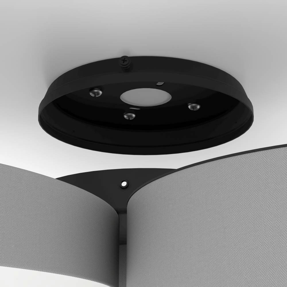EGLO Plafondlamp BARBANO-Z plafondlamp, grijs wit, ZigBee 3.0, disco-modus, timer App en spraakbesturing Alexa, 60,5 x 56,5 x 9 cm, excl. afstandsbediening (1 stuk)
