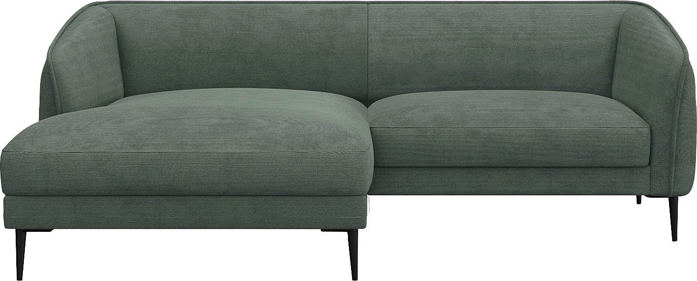 FLEXLUX Hoekbank Belle designbank, comfortabel door koudschuim in de zitting, OTTO's Choice oranje, hoekbanken, 218 cm