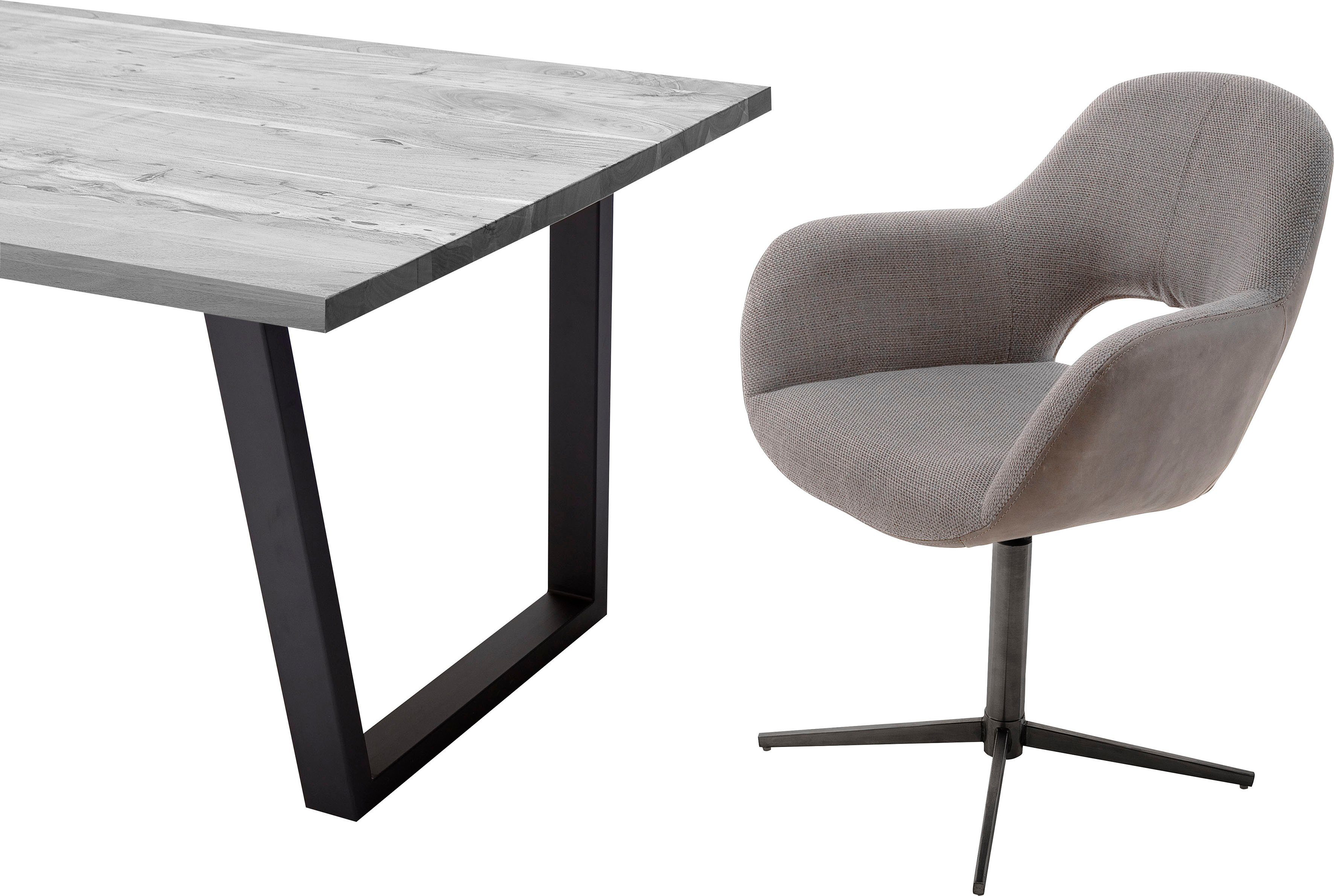 MCA furniture Eetkamerstoel MELROSE Stoel 360º draaibaar met nivellering (set, 2 stuks)