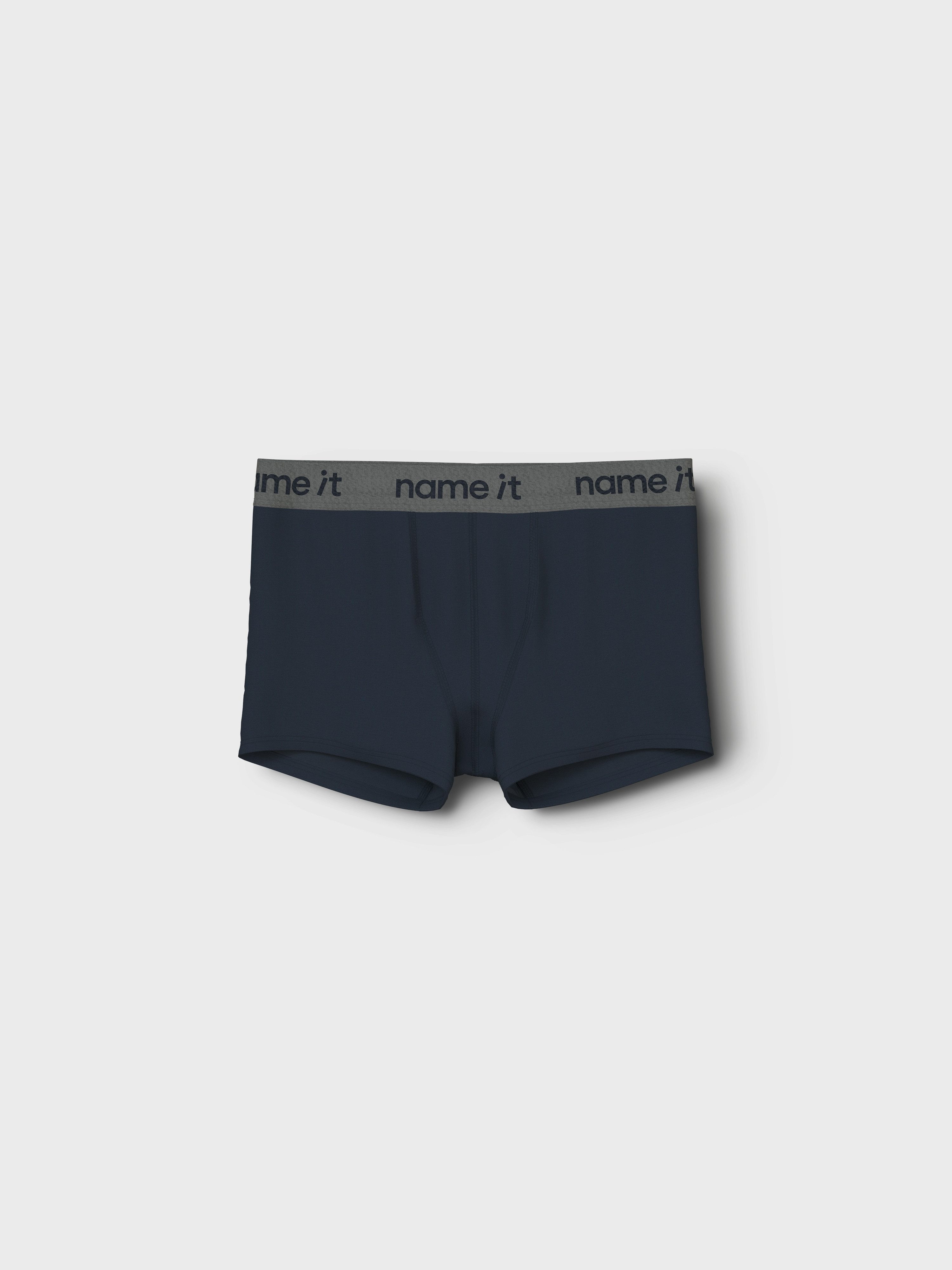Name It Trunk NKMBOXER 3P DARK GREY MEL SKULL NOOS (3 stuks)