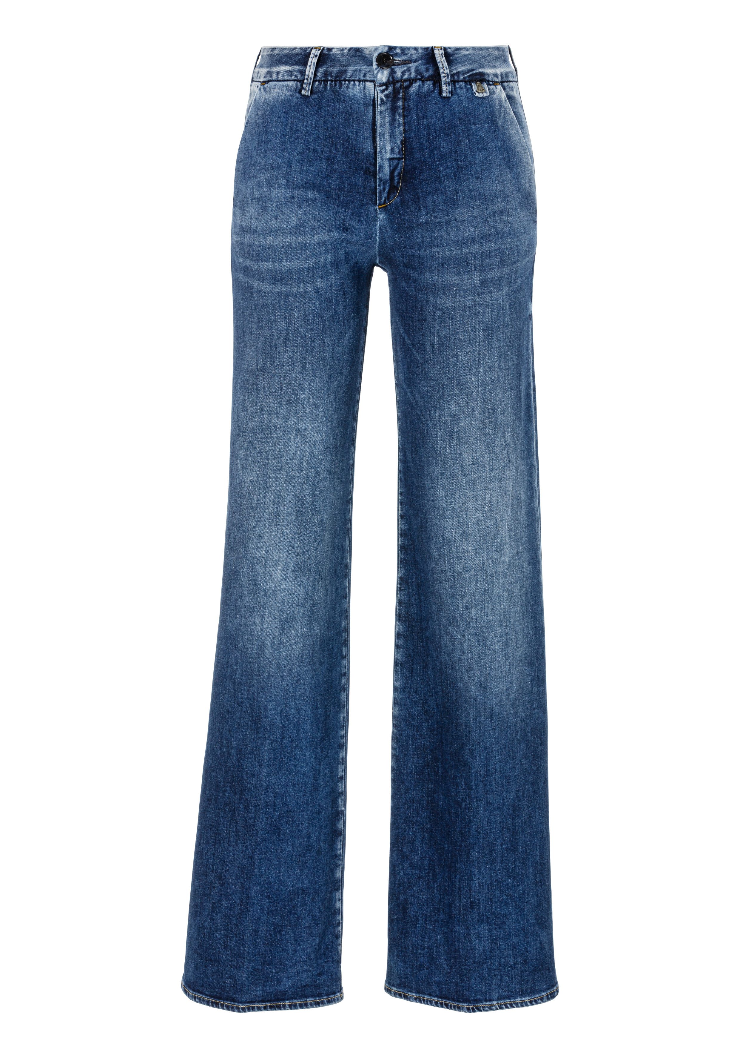 Herrlicher Wijd uitlopende jeans Lovely Flared Recycled Light Denim