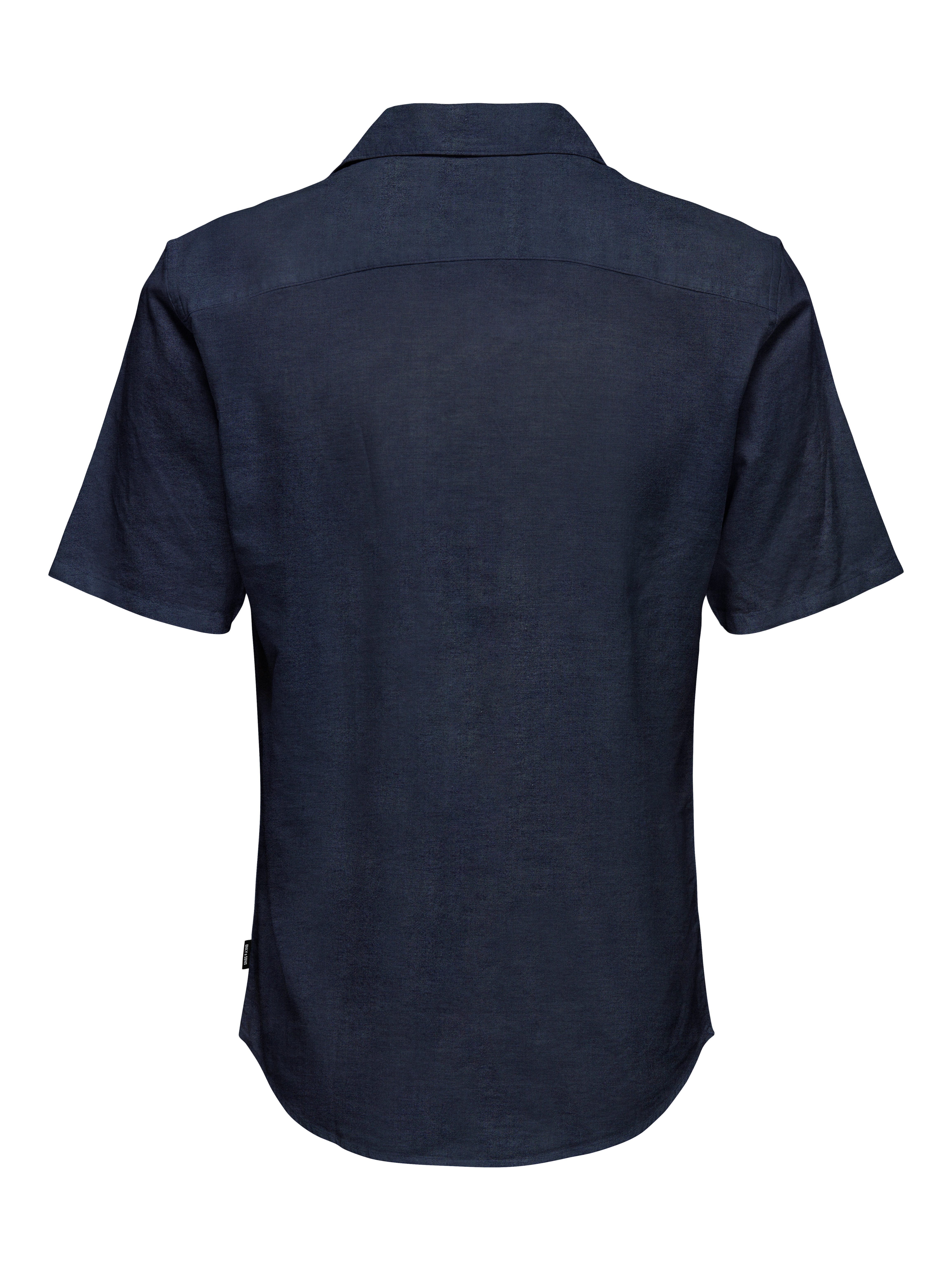 ONLY & SONS Overhemd met korte mouwen ONSCAIDEN SS SOLID RESORT LINEN NOOS