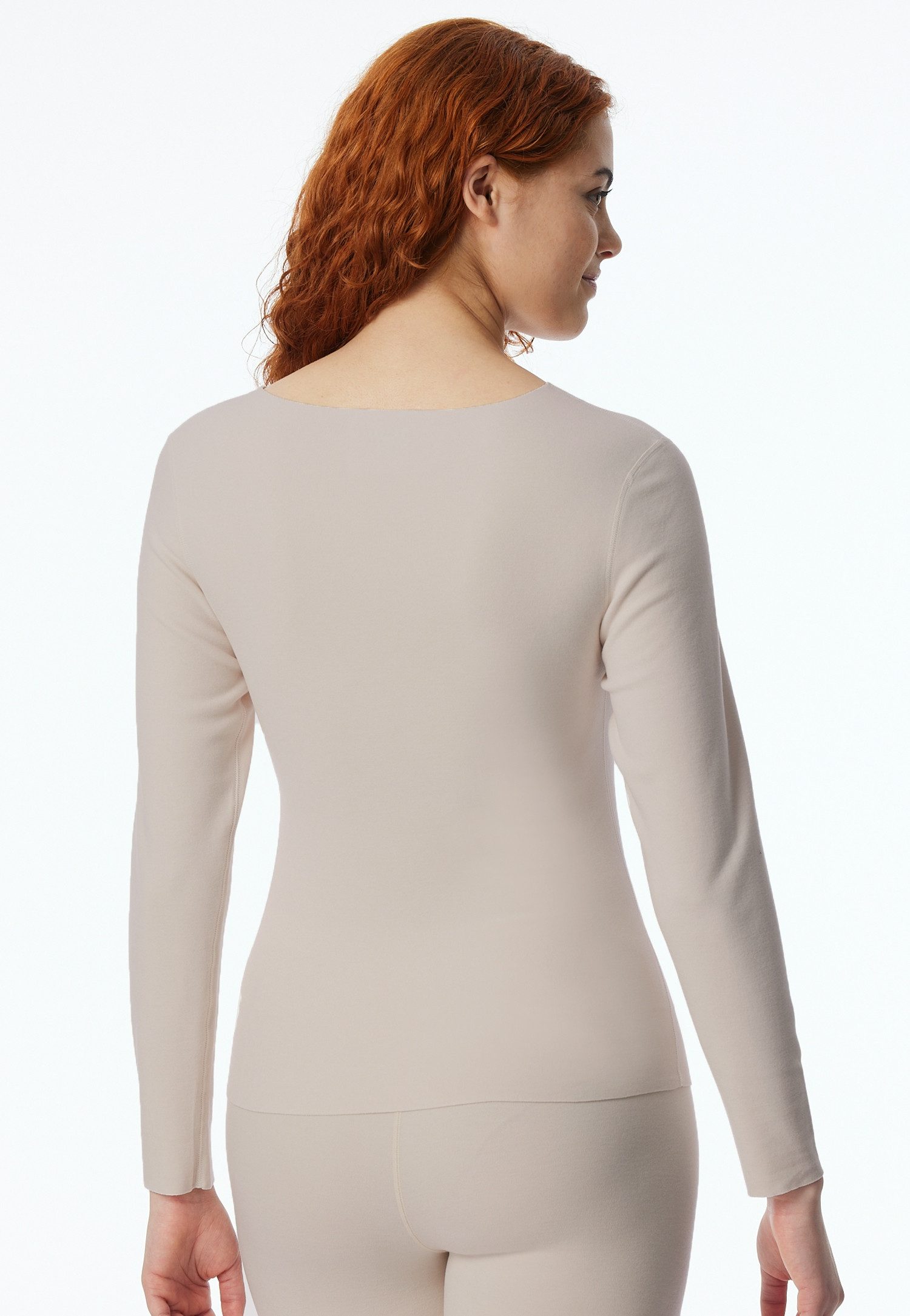 Schiesser Shirt met lange mouwen INVISIBLE SOFT WARMING met open gesneden randen en platte naden