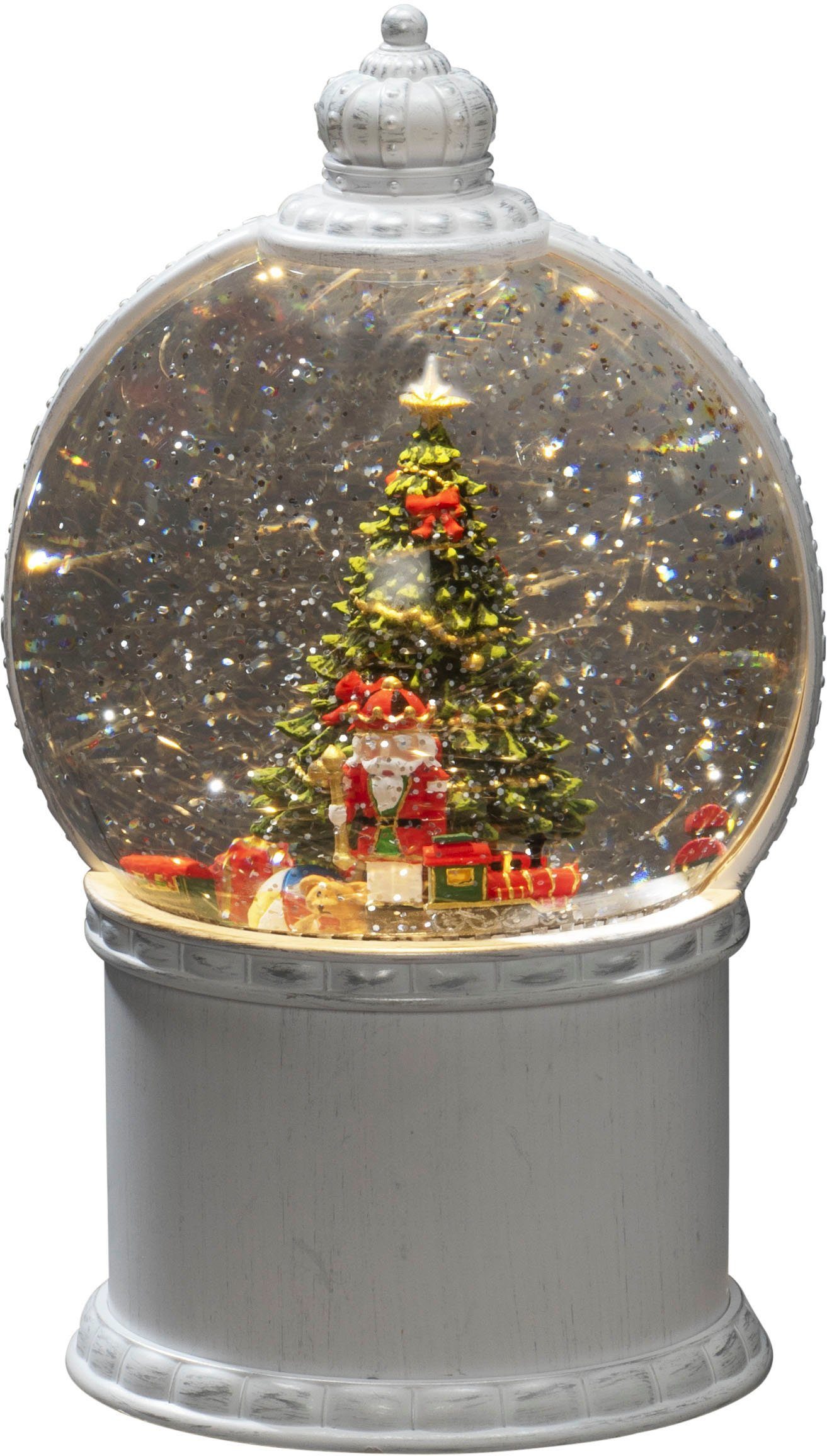 Konstsmide 4301-200 LED-lantaarn Kersttafereel Warmwit LED Wit Watergevuld, Timer