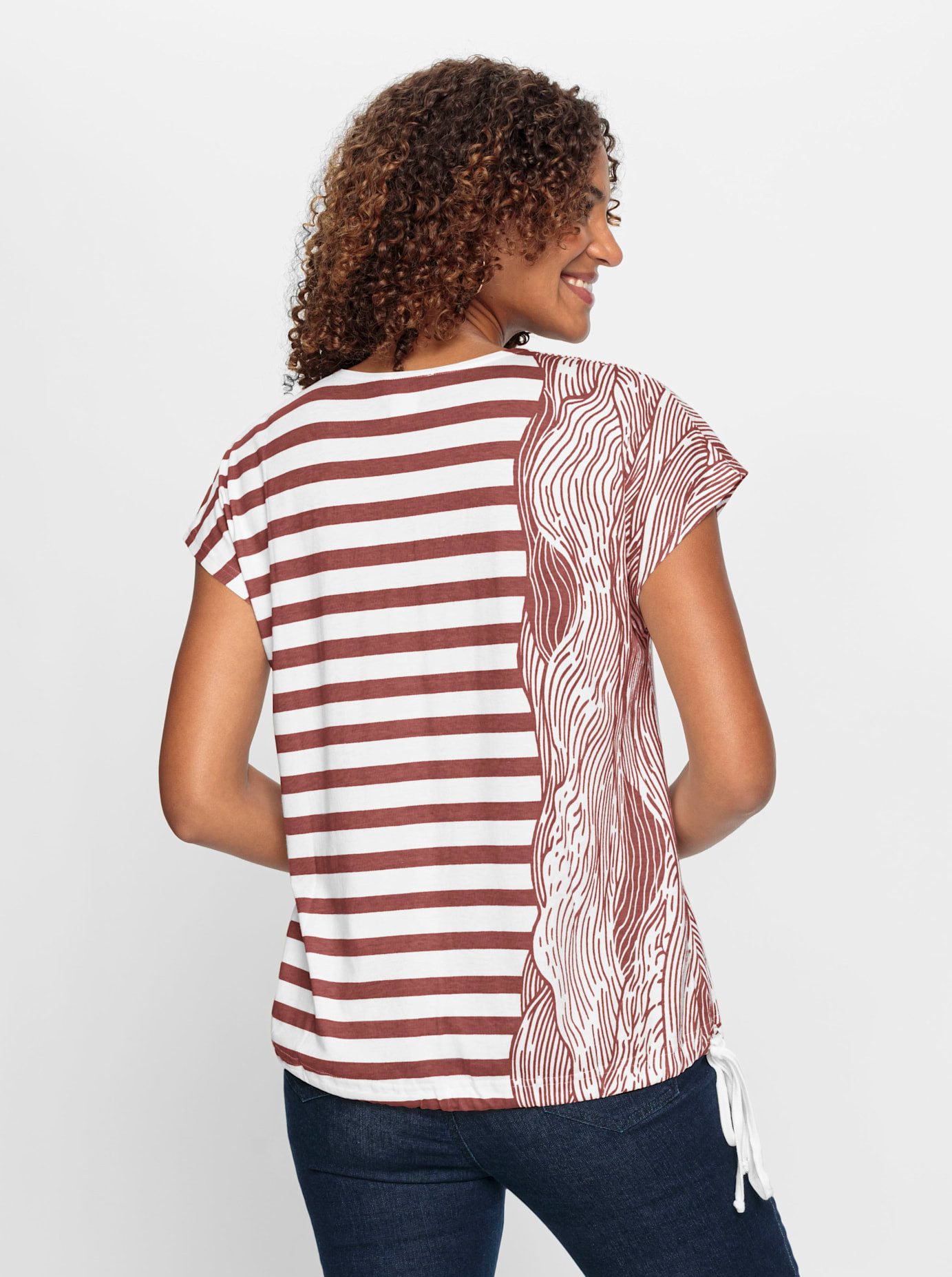 Casual Looks Shirt met V-hals Shirt (1-delig)