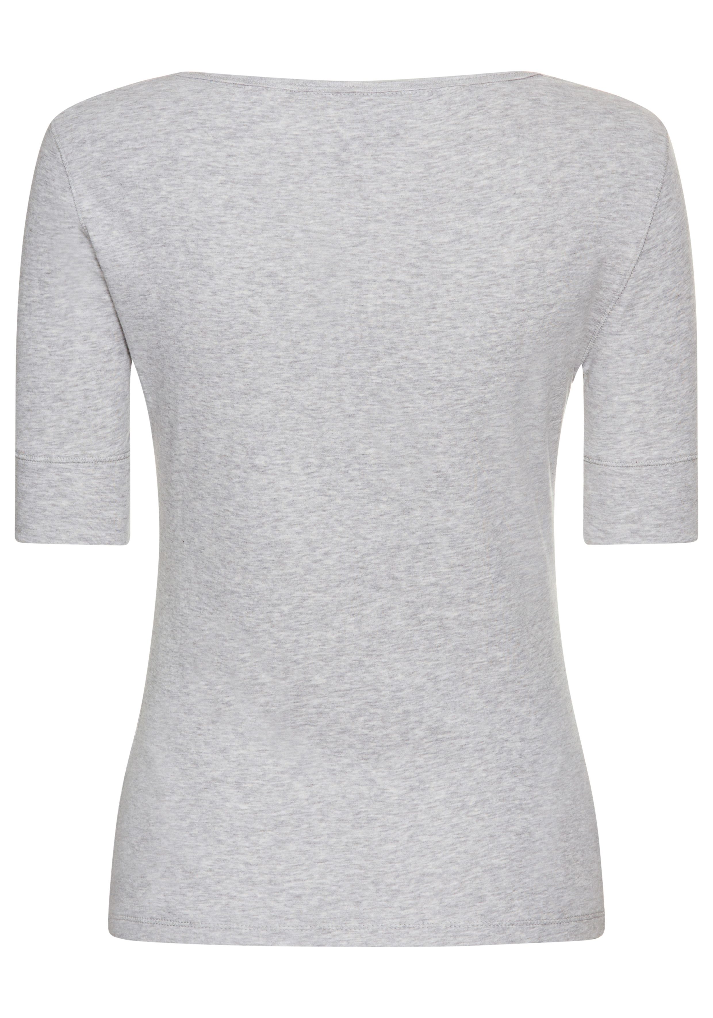 Boss Orange Henleyshirt Espen Premium Damesmode met knoopsluiting aan de v-hals