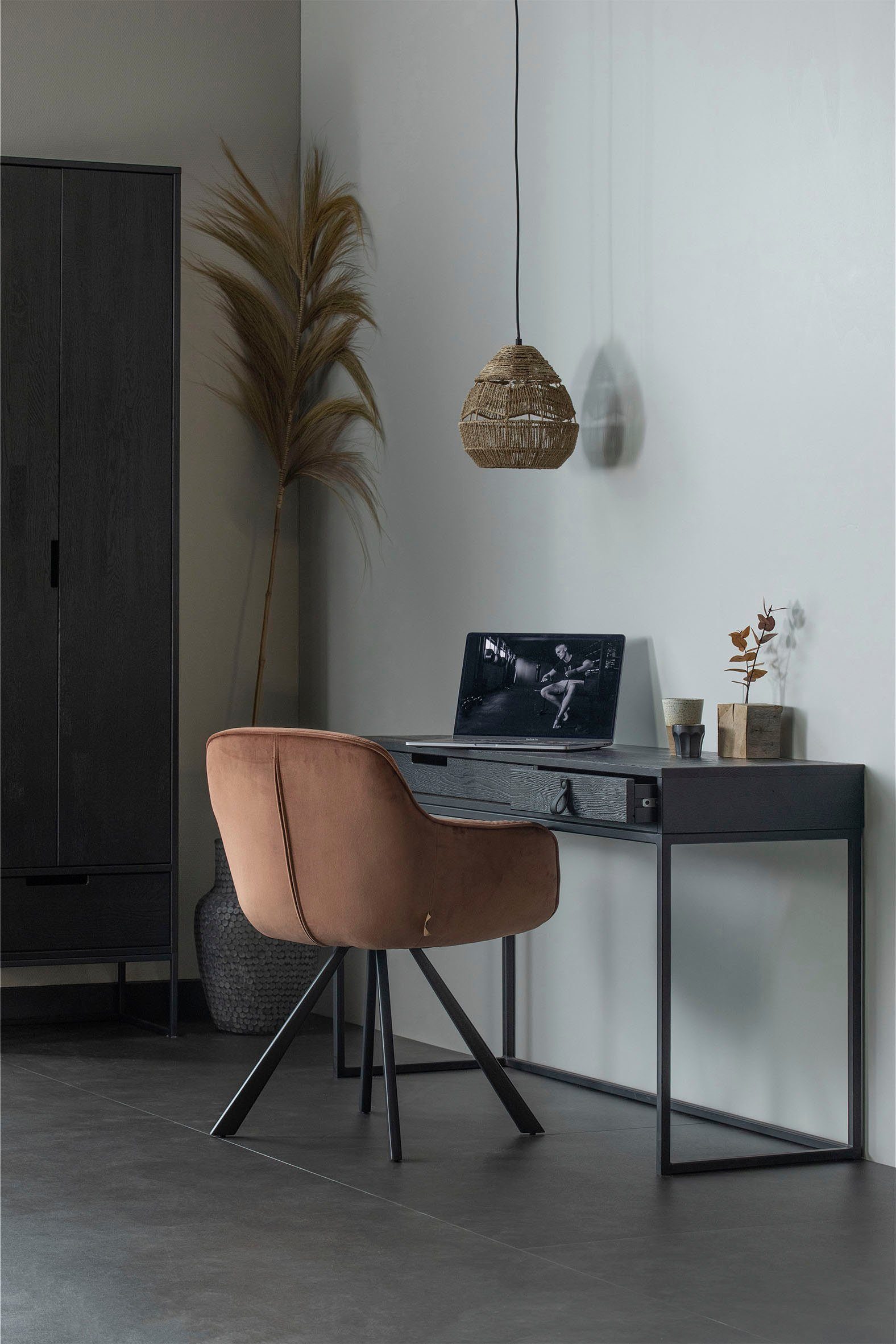WOOOD Bureau Silas twee lades, hout gedeeltelijk massief, h 75 cm x b 140 cm