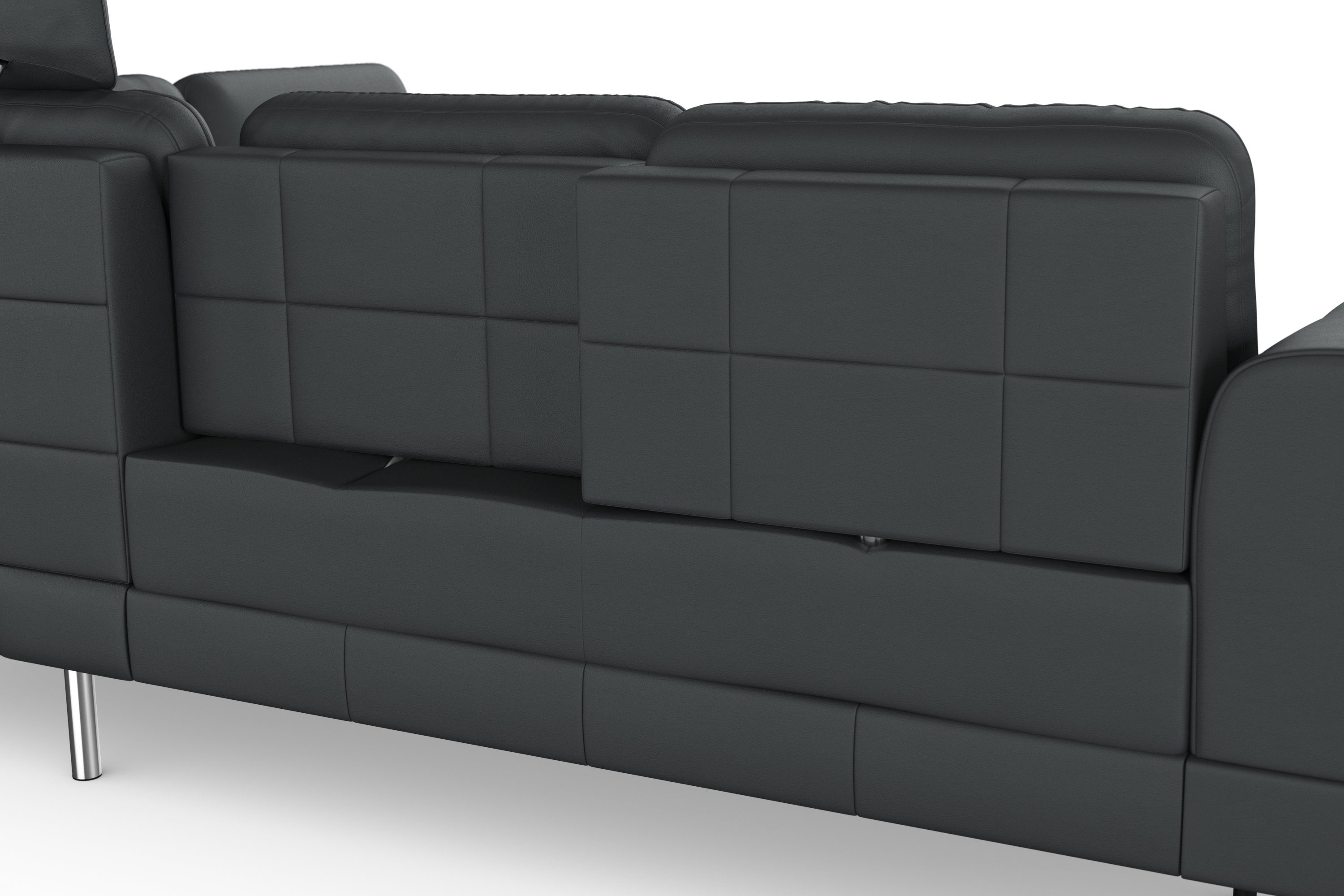 sit&more Hoekbank Bendigo L-vorm inclusief zitdiepteverstelling, bodemvrijheid 15 cm, in 2 pootkleuren
