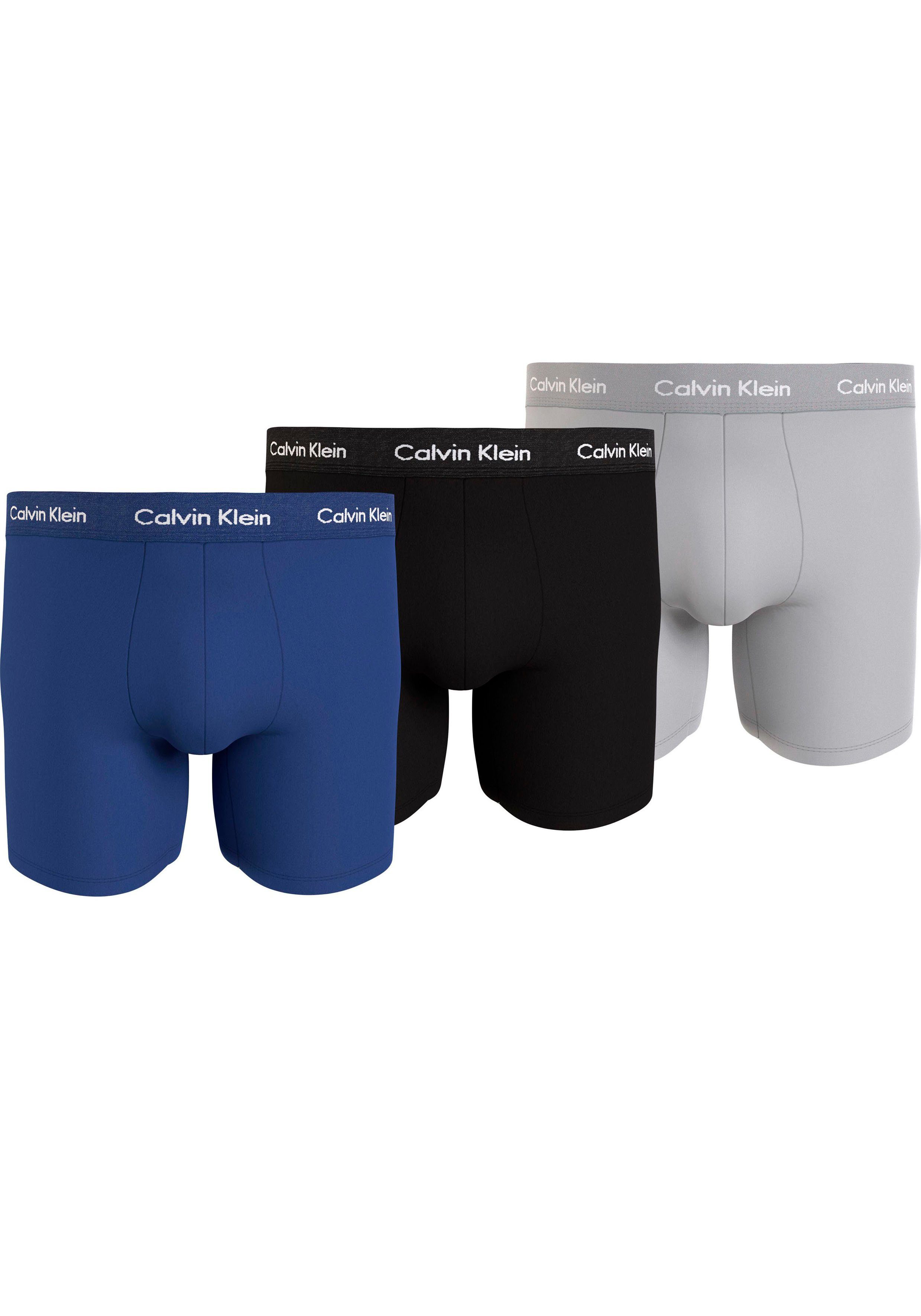 Calvin Klein Underwear Plus SIZE boxershort met label in band in een set van 3 stuks