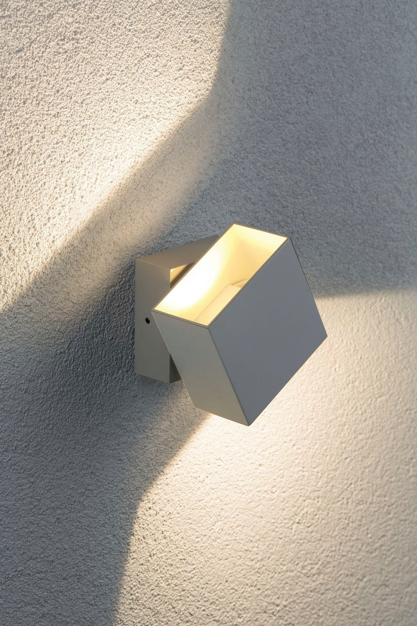 Paulmann Led-wandlamp voor buiten Buiten 230V Cybo LED 2x3,5W 230V IP65 vierkant 100x100mm Grijs Aluminium (1 stuk)