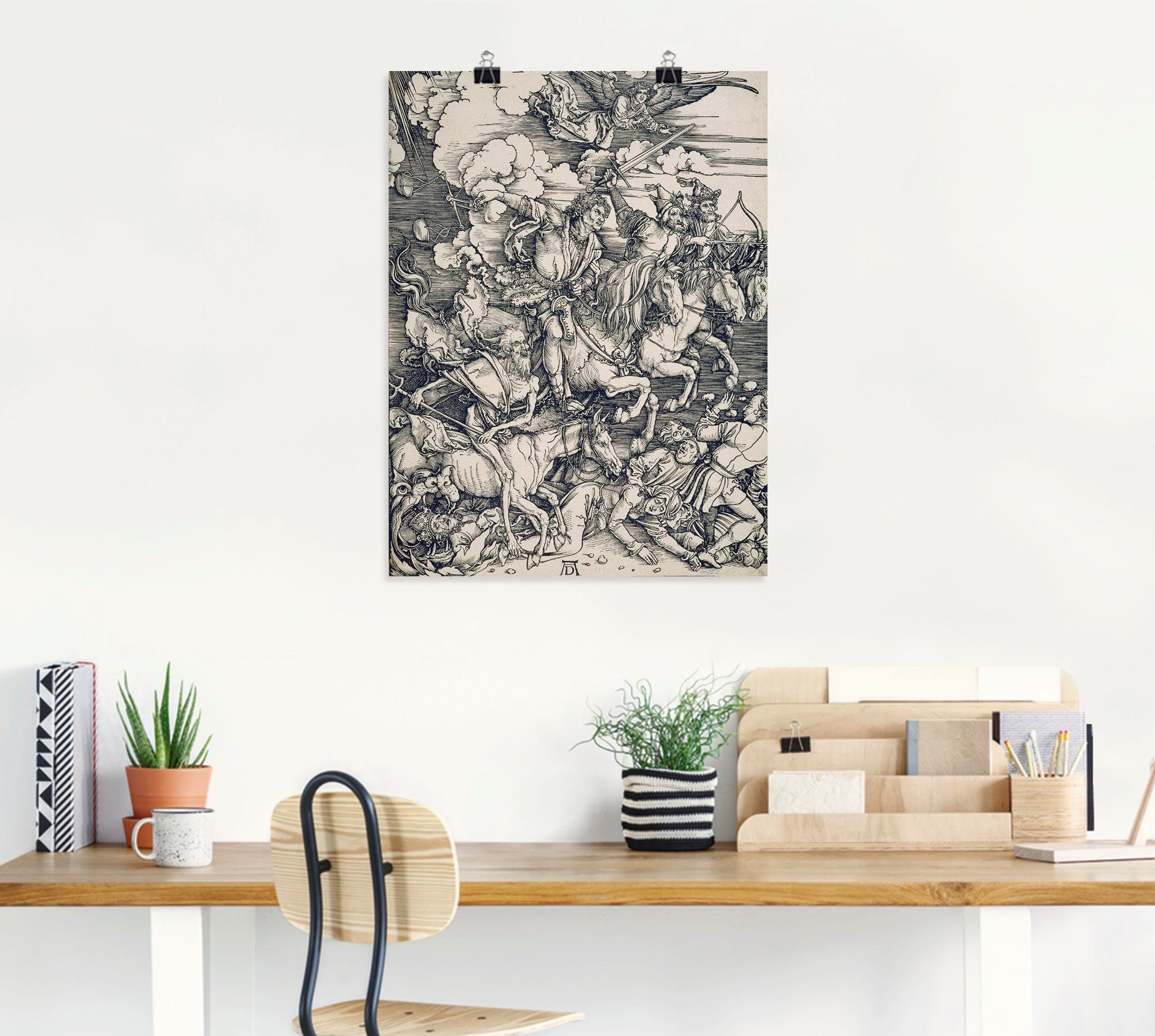 Artland Artprint De apocalyptische ruiter. Ca. 1497x98 als artprint op linnen, muursticker of poster in verschillende maten