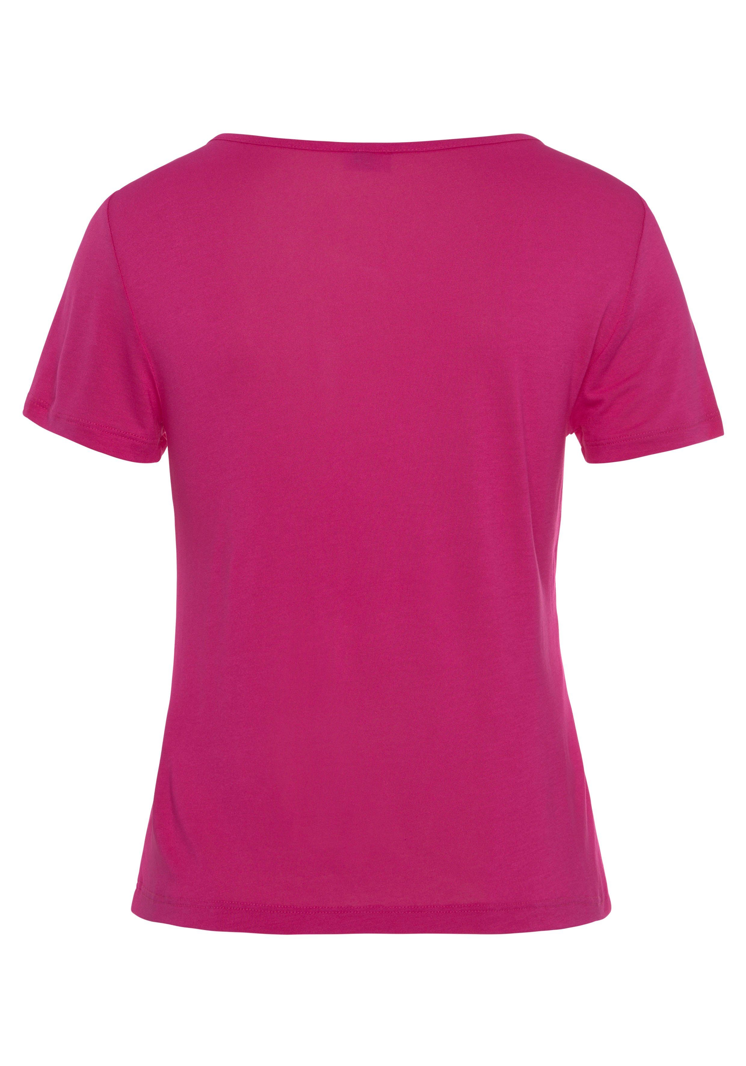 Buffalo Shirt met korte mouwen met cut-outs aan de voorkant, t-shirt, losse pasvorm
