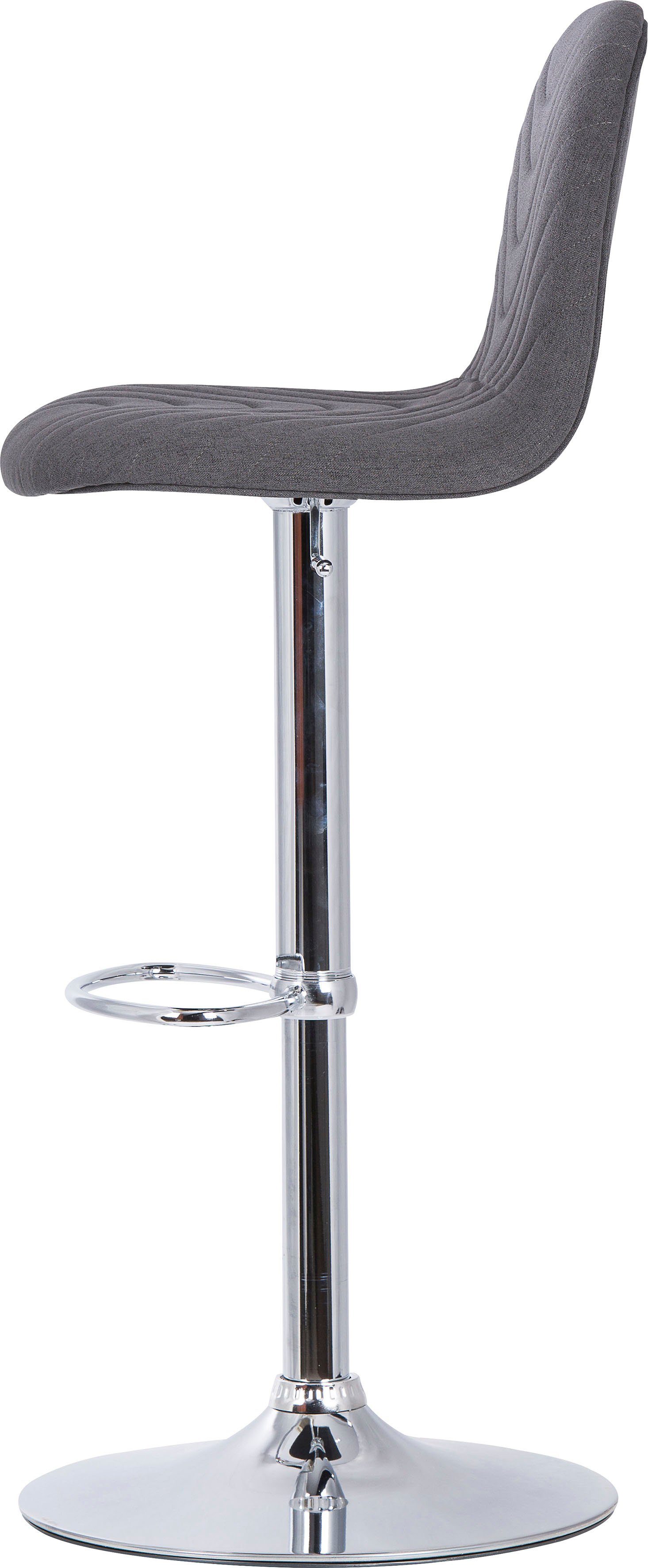 byLIVING Barkruk Casino 01 draaibaar met hoogteverstelling, bekleding van weefstof, metalen frame (set, 2 stuks)