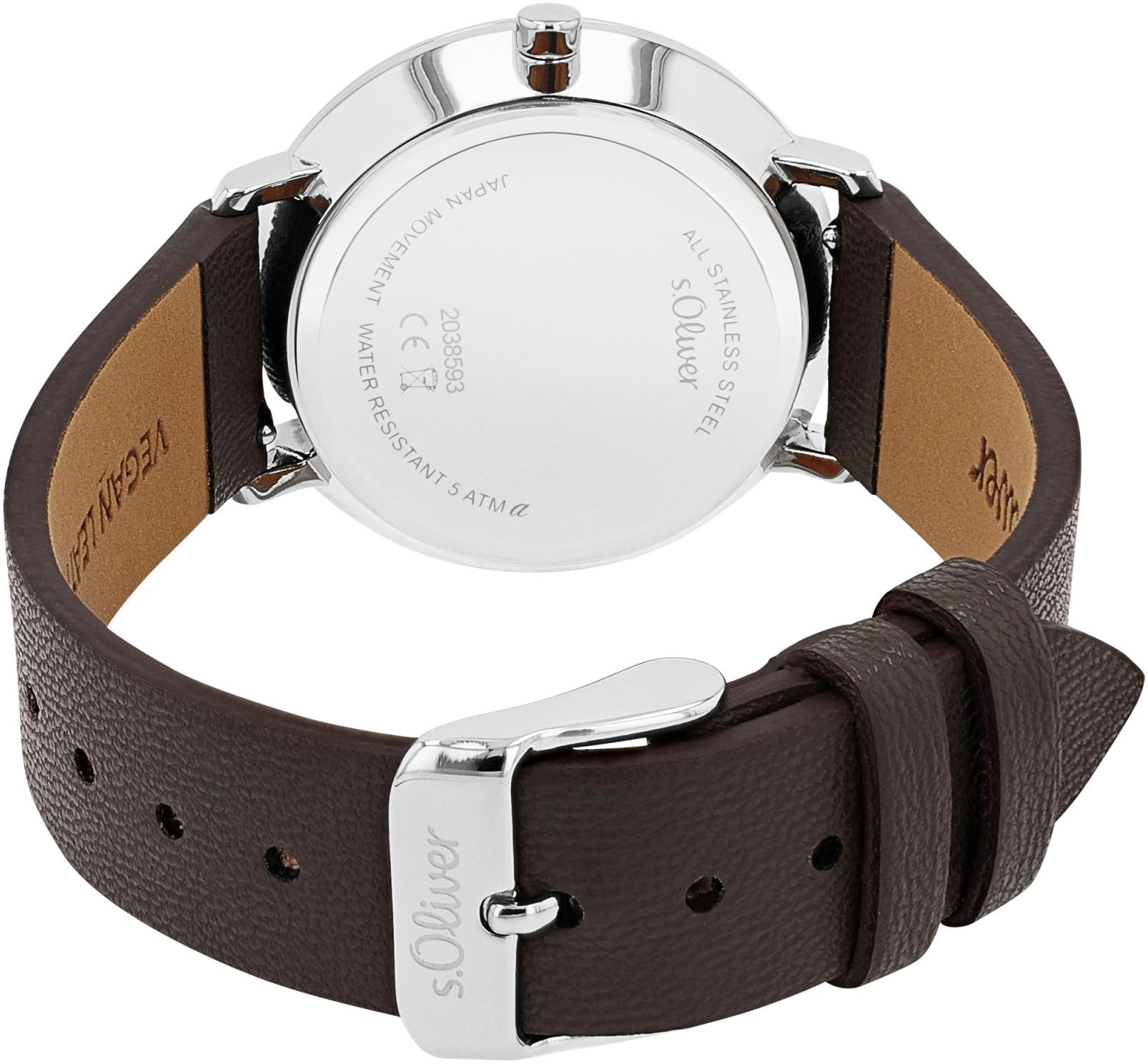 s.Oliver Kwartshorloge Horloge, dameshorloge, herenhorloge, leren band, datum