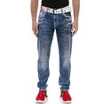 cipo  baxx regular fit jeans met markante zakkenverwerking blauw