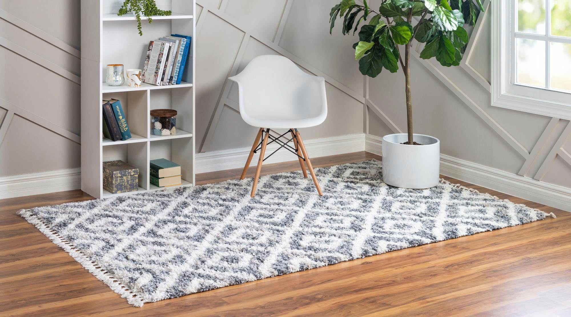 Myflair Möbel & Accessoires Hoogpolig vloerkleed Top shag voorraadopruiming geweven, geruit design, gemêleerde look, zacht & behaaglijk, met franje