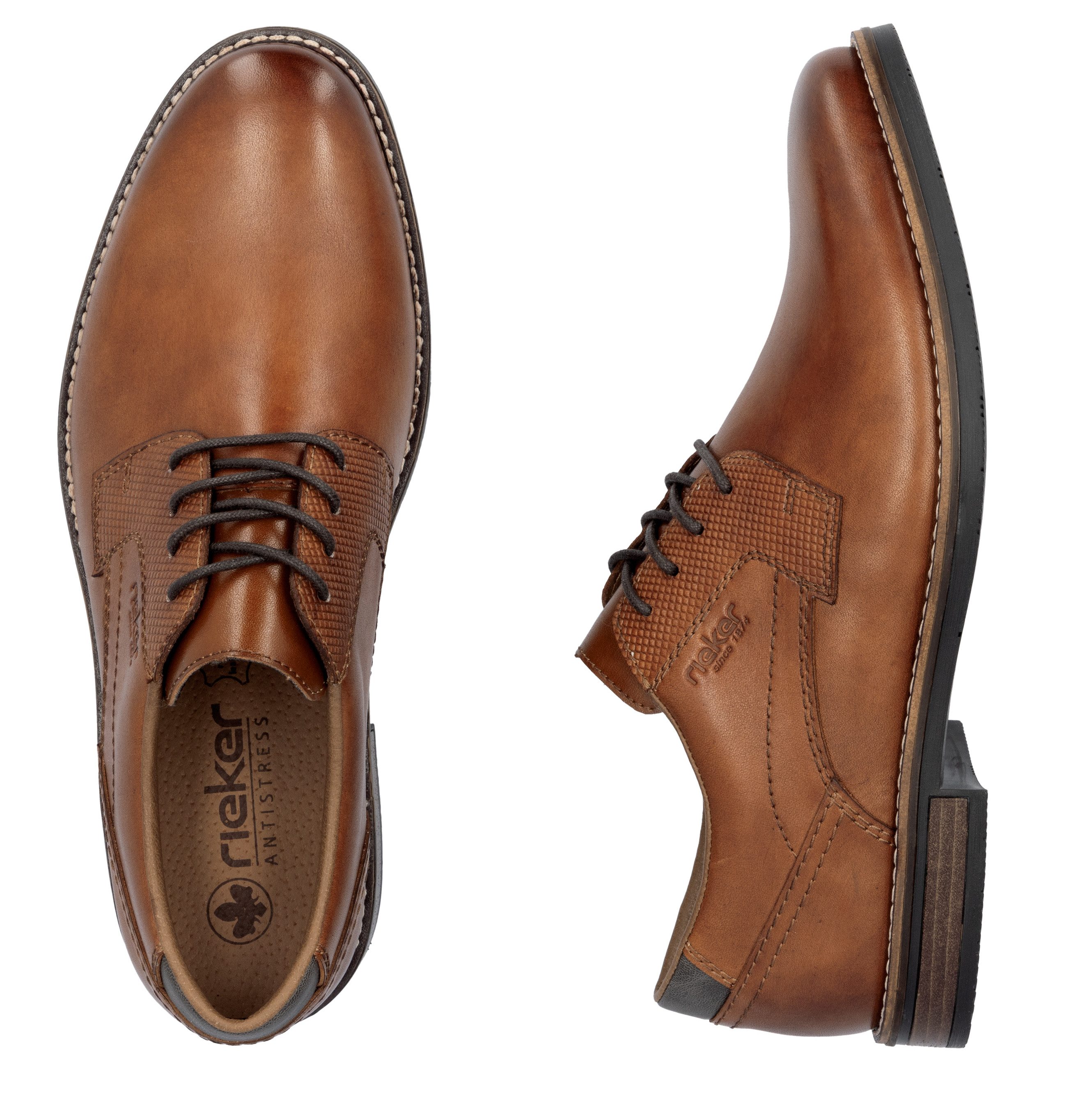 Rieker Veterschoenen zakelijke schoen, lage schoen, feest schoen met leren dekzool
