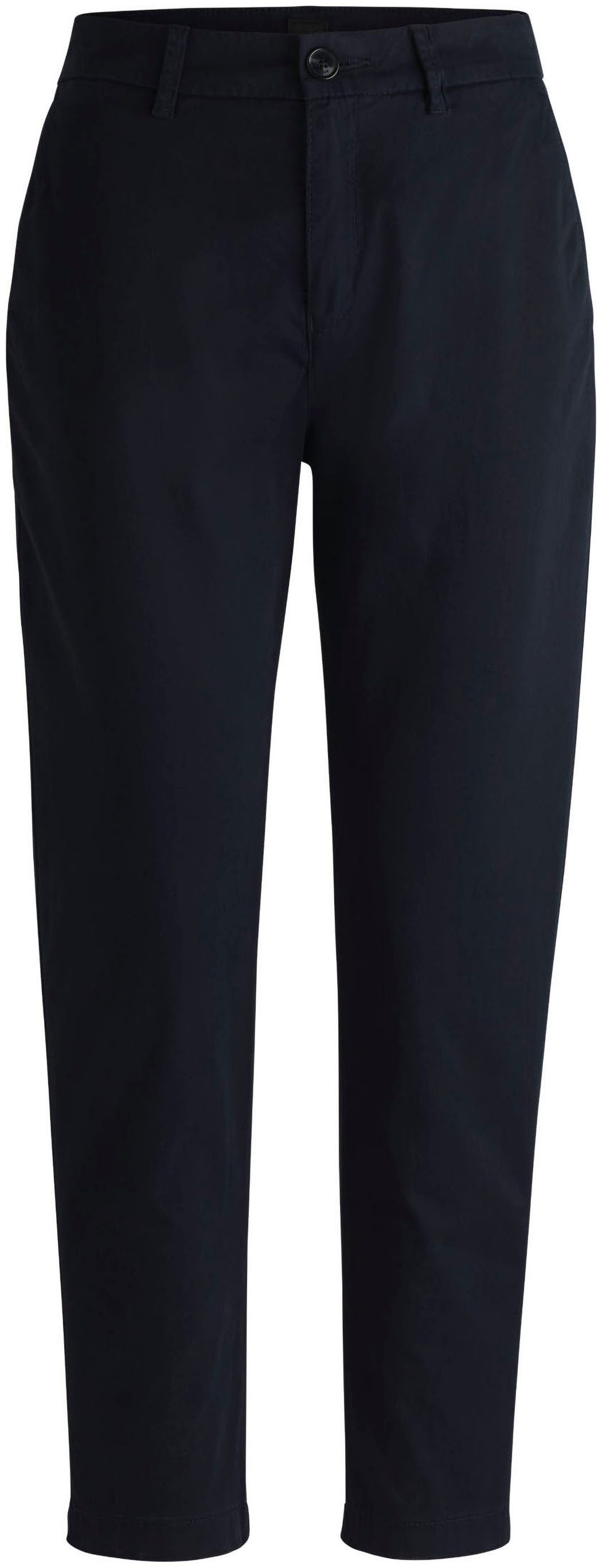 Boss Orange Geweven broek C_Tachini2-D met leren merklabel aan de achterkant van de tailleband