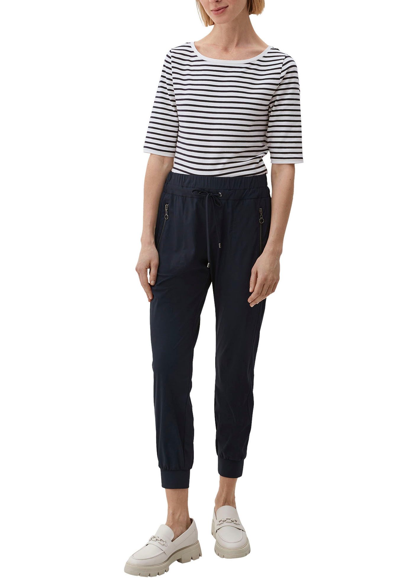 s.Oliver BLACK LABEL T-shirt met gestreepte look