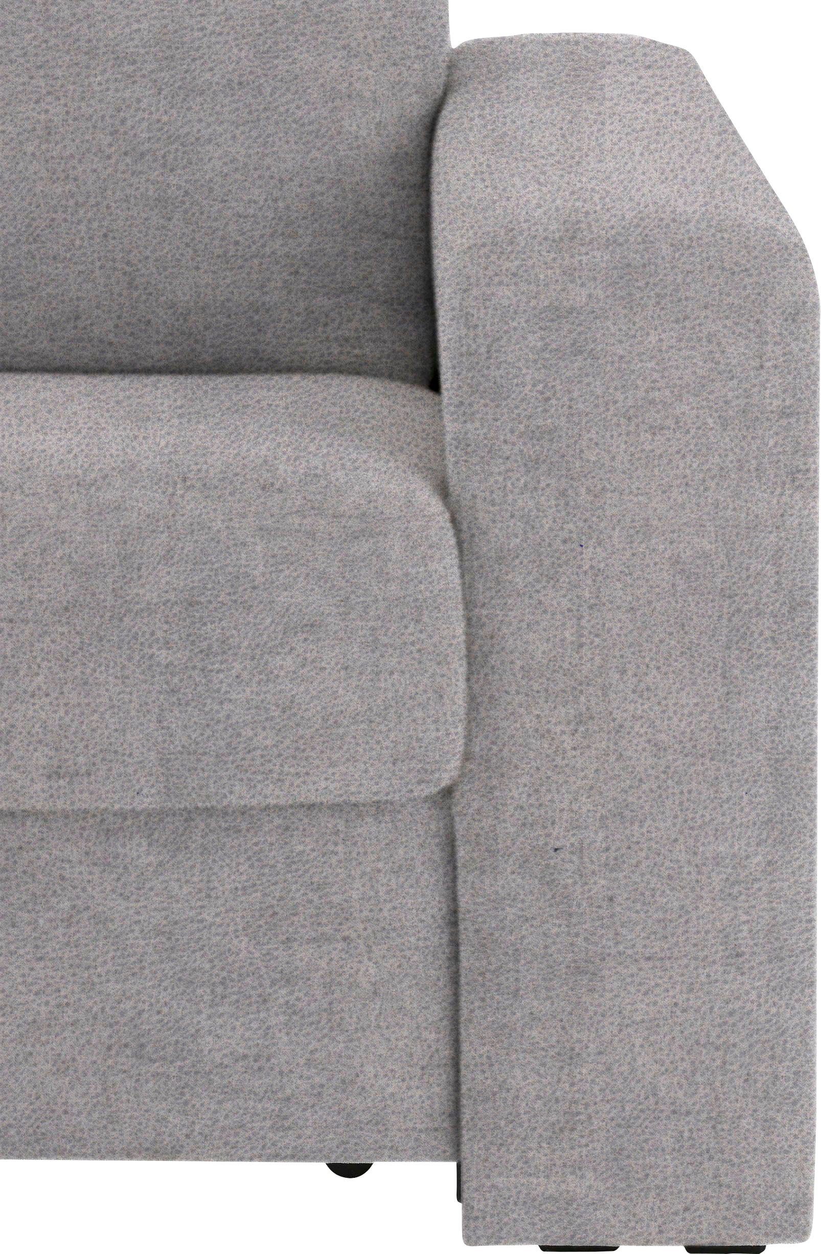 Home affaire Hoekbank Roma "M" matras hoogte 14 cm, slaapfunctie, met ondervering,