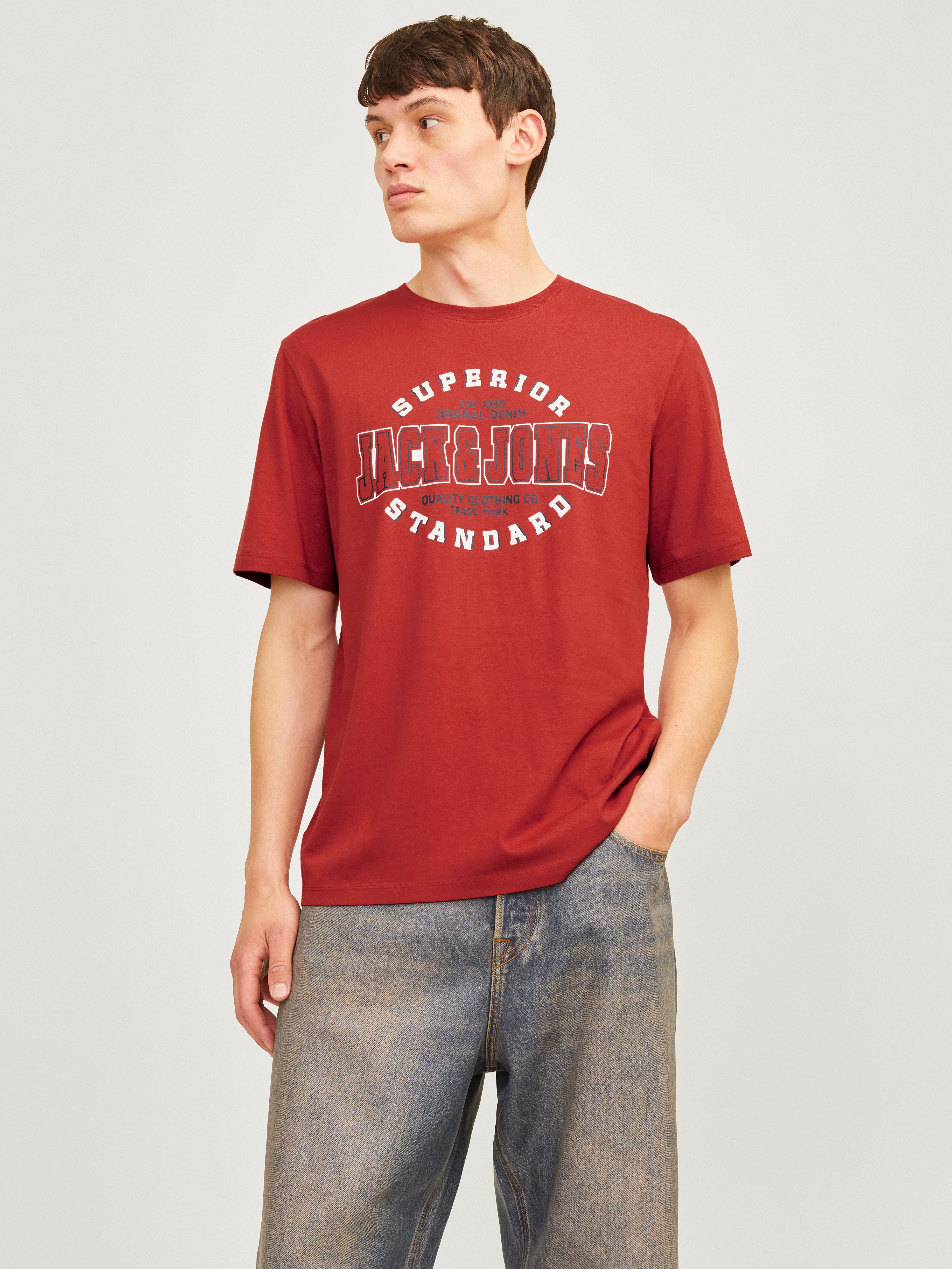 Jack & Jones Shirt met ronde hals JJELOGO TEE SS O-NECK 2 COL AW24 SN
