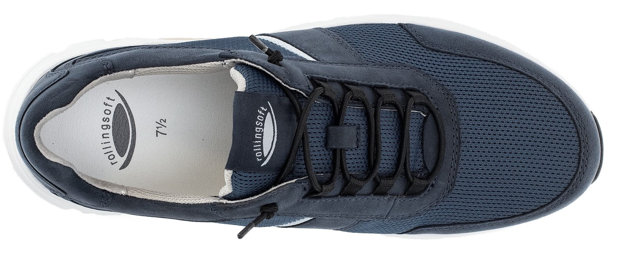 Gabor Rollingsoft Slip-on sneakers , vrijetijdsschoen, lage schoen, slipper met logo op de hiel, breedte g