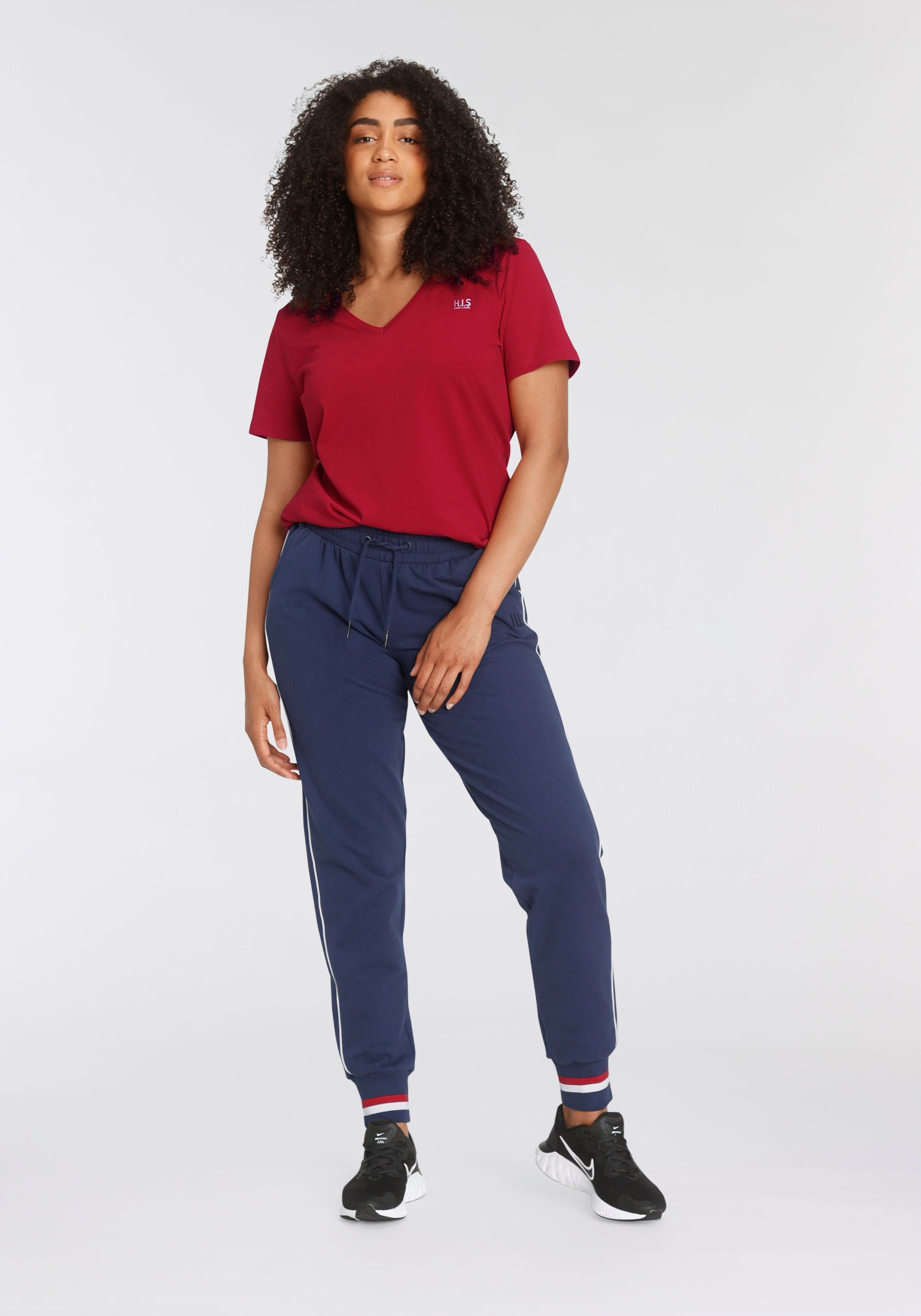 H.I.S T-shirt Essential basics figuurvolgende snit, van katoen (Set van 3)