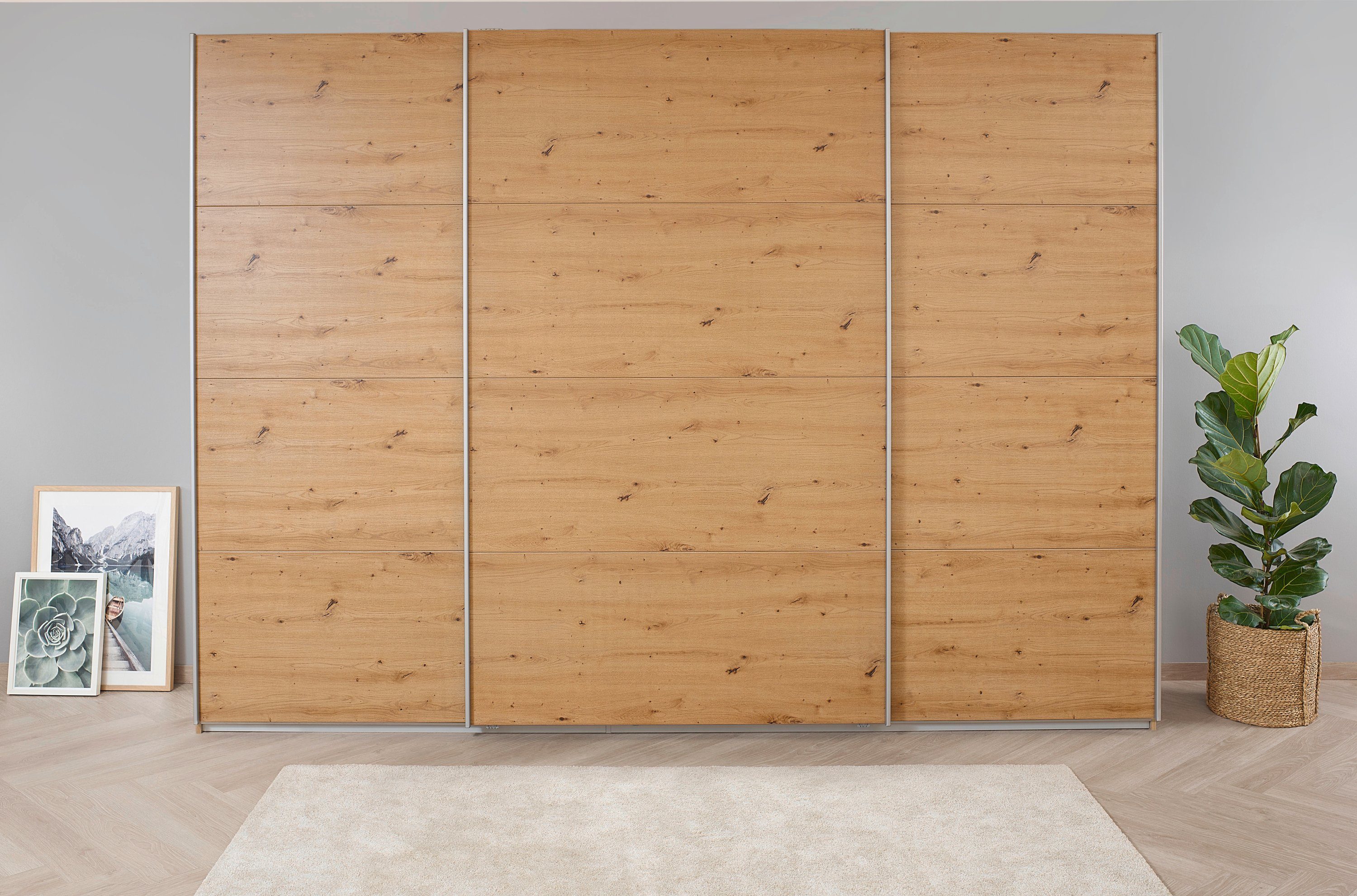 rauch Zweefdeurkast Kledingkast kast garderobe KOLUNA met decor-front inclusief 2 binnenladen en extra legplanken made in germany
