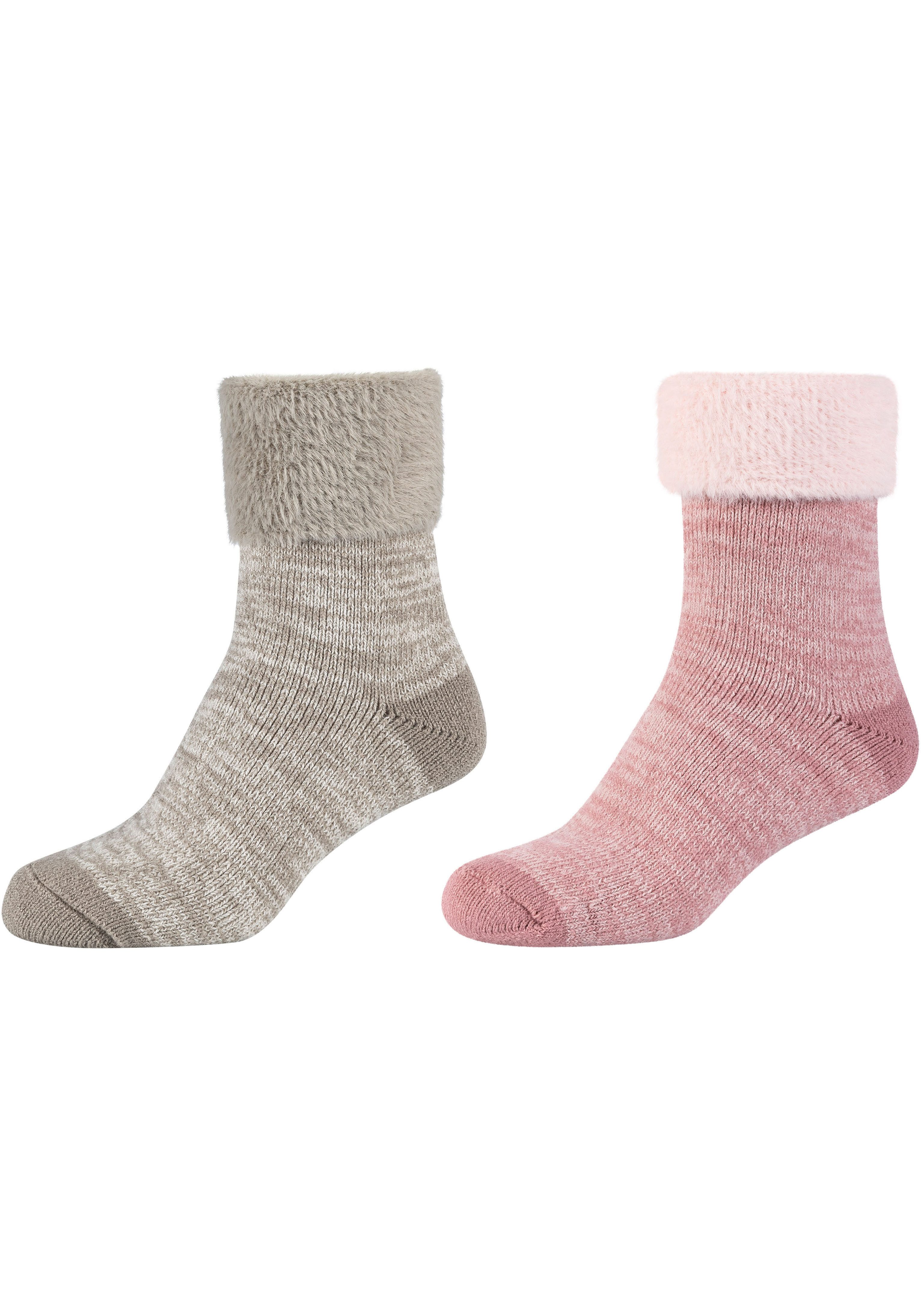 Camano Sokken Warm & cozy Mouline Cosy Socks, verwarmende kwaliteit, zachte teennaad, comfortabel (Set van 2)