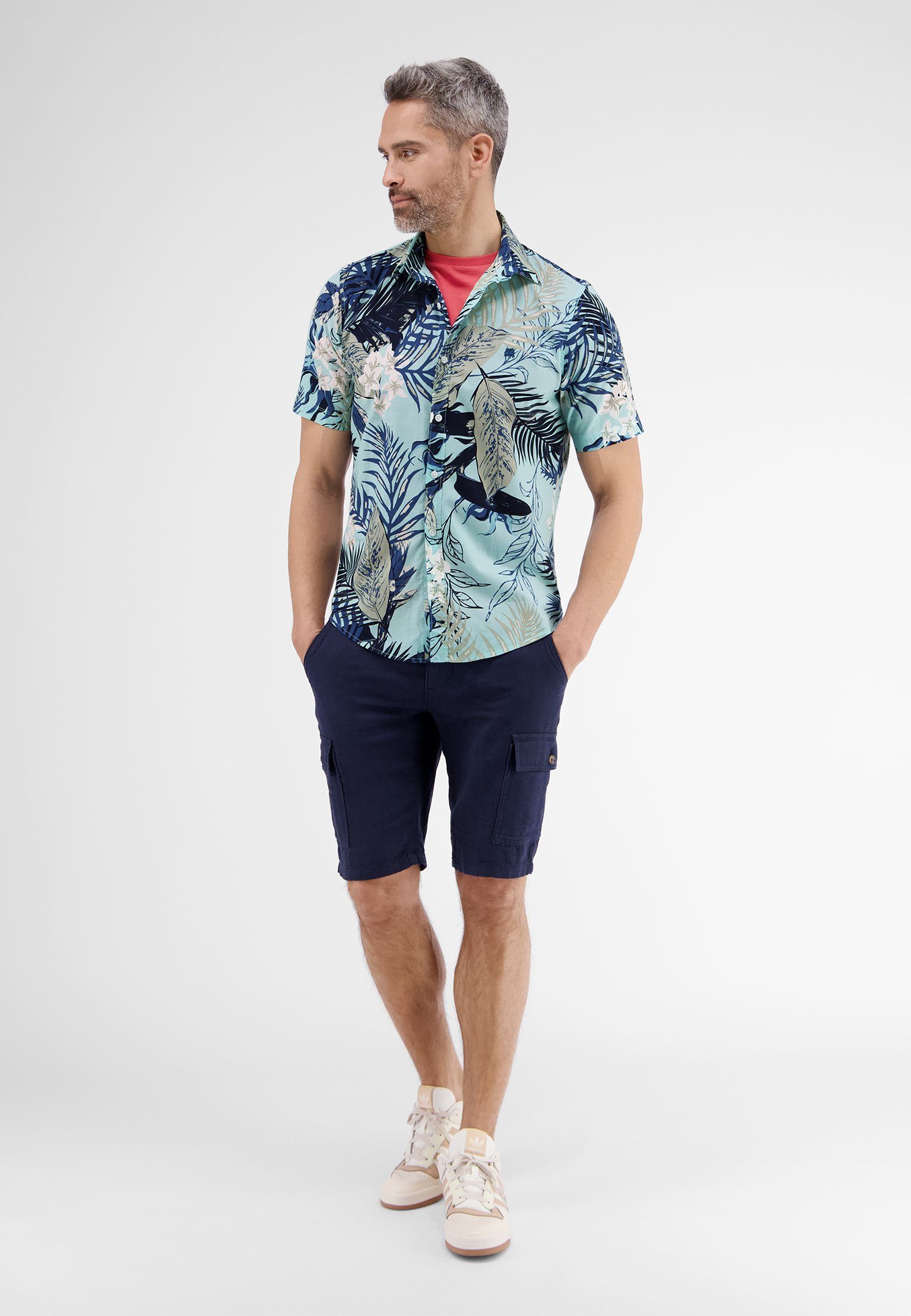 Lerros Overhemd met korte mouwen LERROS korte mouw overhemd *Hawaii*