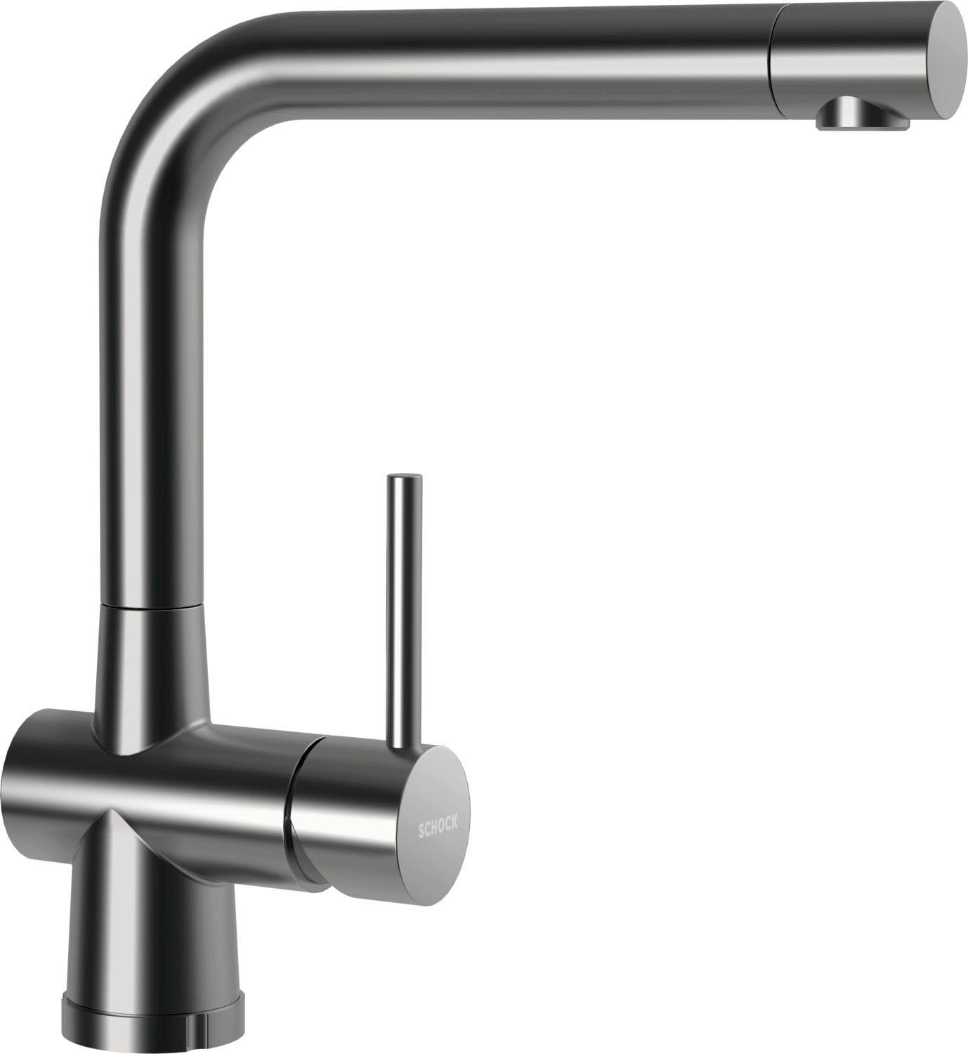 Schock Keukenkraan LAIOS W FA Feestuitloop, voorraamarmatuur/ fluisterperlator, draaibereik 360° keukenkranen