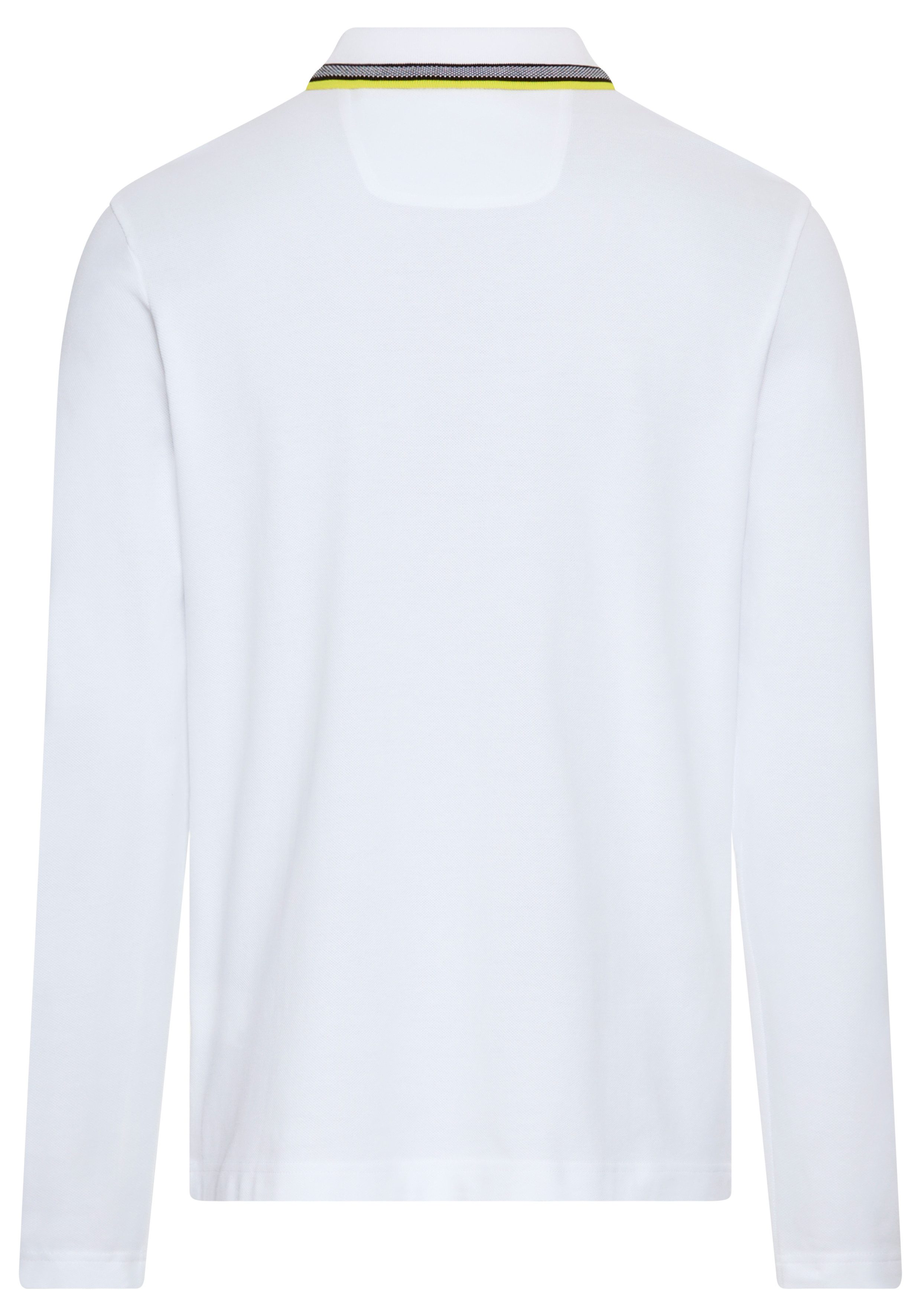 BOSS GREEN Poloshirt met lange mouwen Plisy met strepen op de kraag