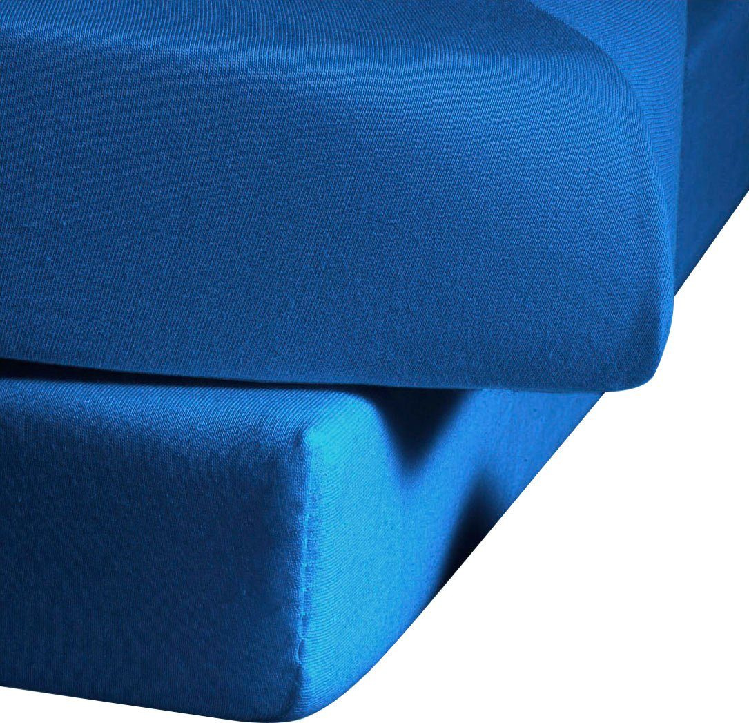 fleuresse Laken Colours open laken (1 stuk) hoeslakens maat 270 cm x 260 cm blauw