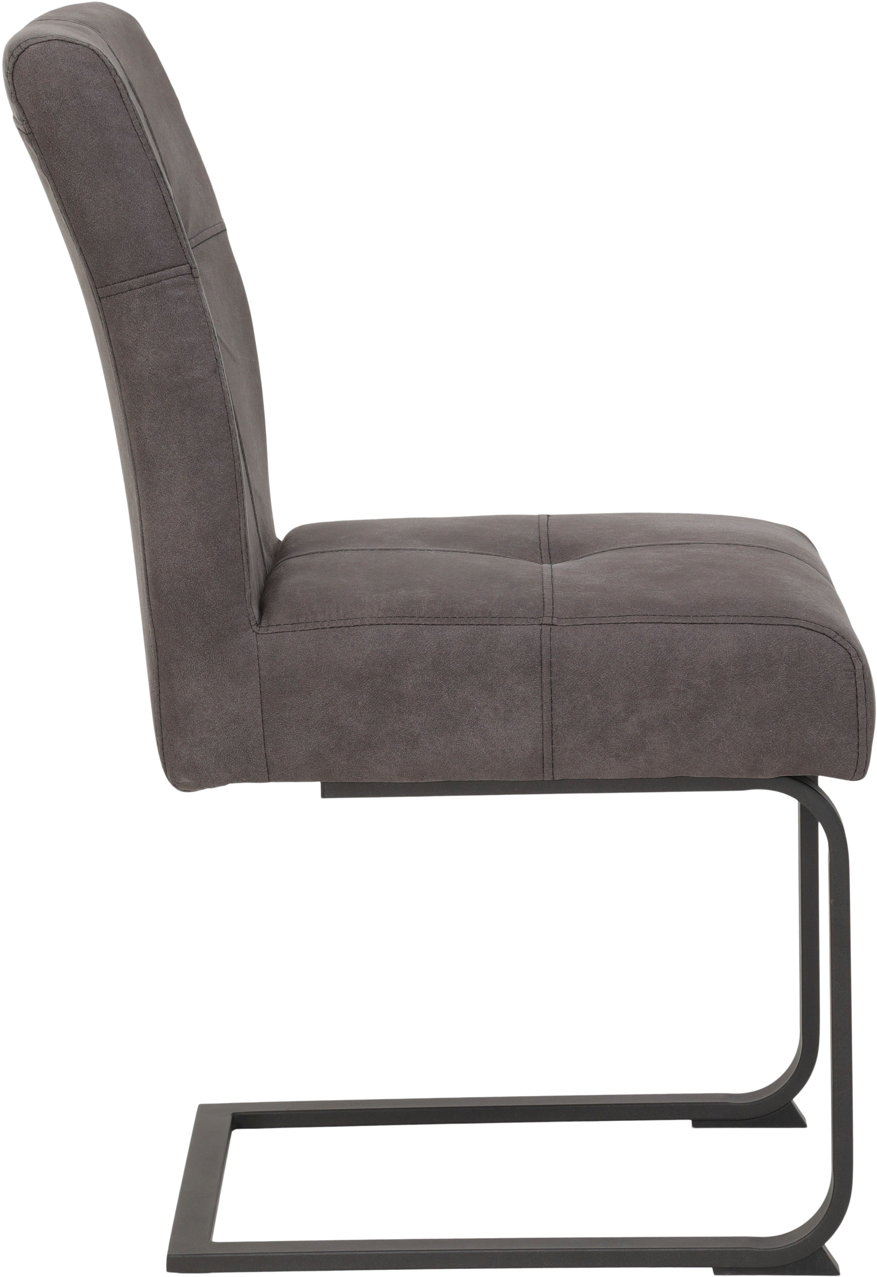 HELA Eethoek RUHR Kufentafel 140x90 cm, schommelstoel en bank met verenmand, comfortzit (4-delig)