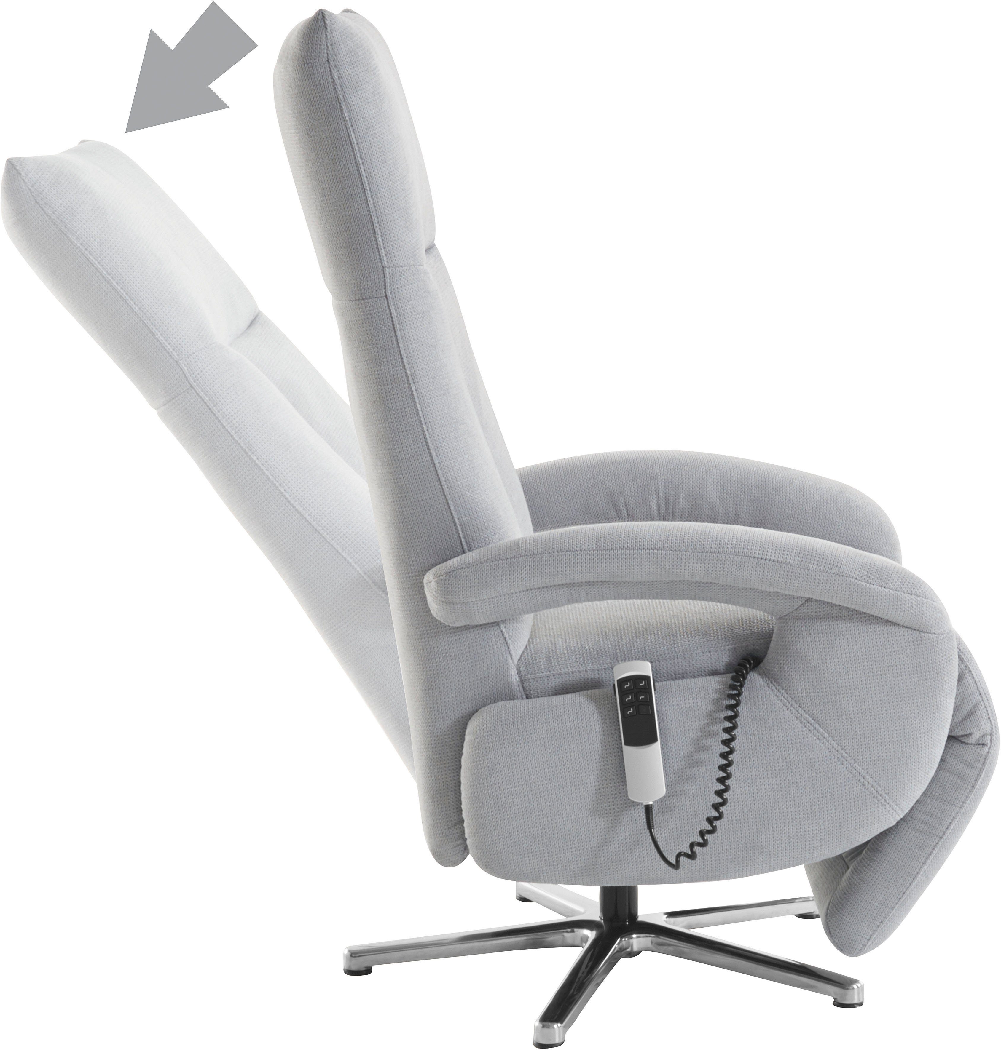 sit&more Relaxfauteuil Tycoon met verstelbare hoofdsteun en 360° draaifunctie keuze tussen handmatige of elektrische functie, ook met accu (draadloos)