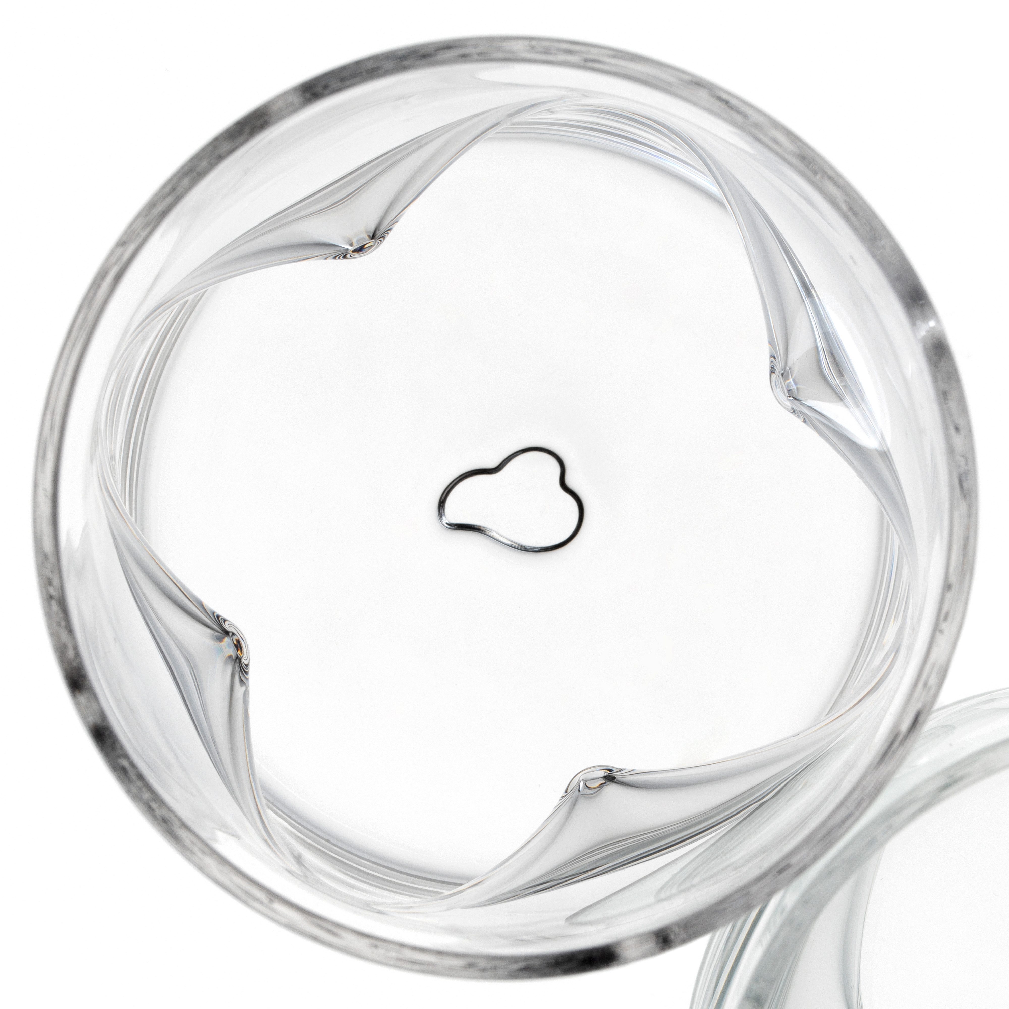 LEONARDO Glazenset Drinkglas VESUVIO, 300 ml, 4-stuks set conische vorm, opvallend design - met inkepingen (set, 4-delig)