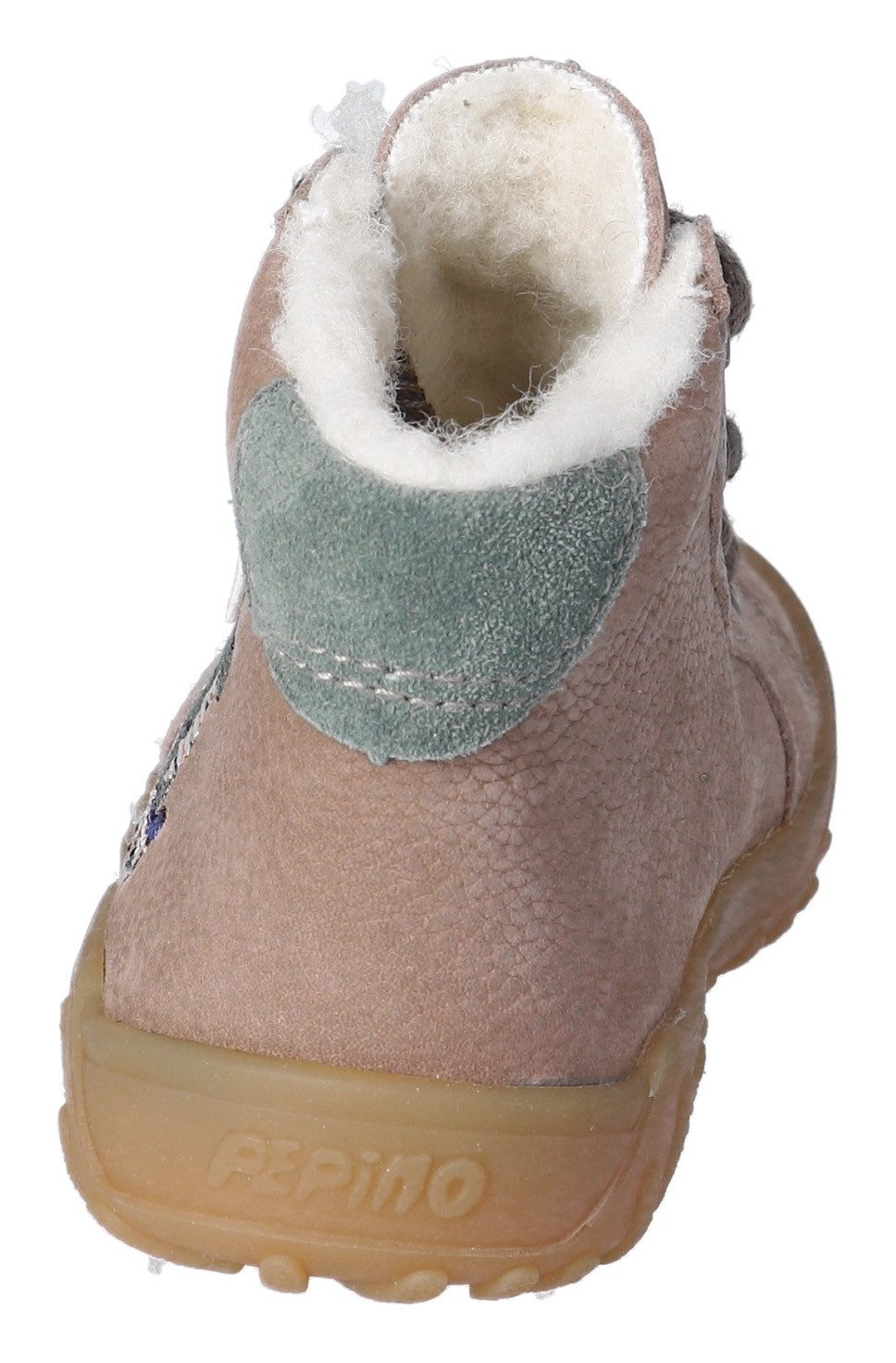 PEPINO by RICOSTA Babyschoentjes Dusty WMS: wijd Babystiefel, winterlaars, veterschoen met verwarmende schapenwol