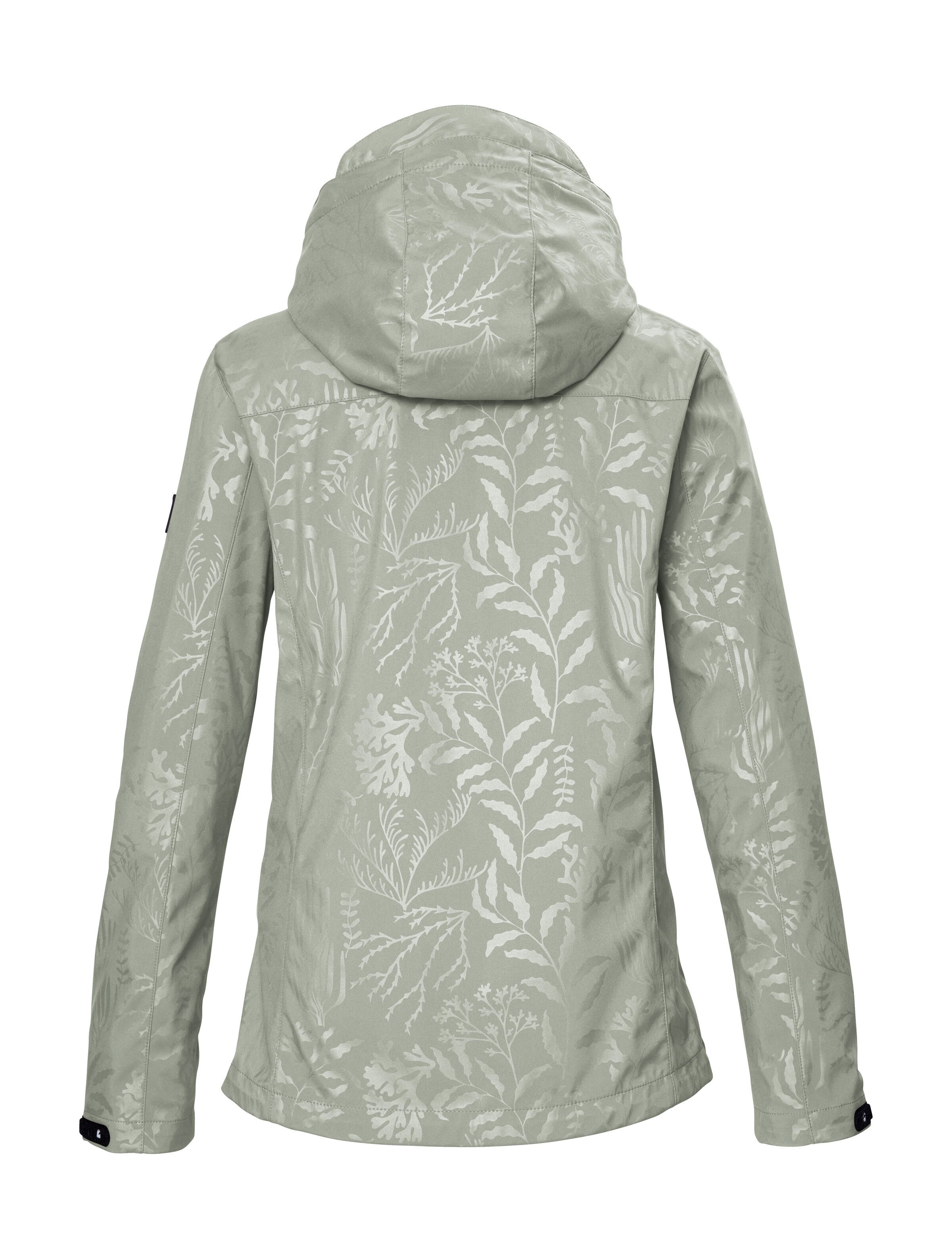 Killtec Softshell-jack KOS 122 WMN SFTSHLL JCKT FLORAL Softshelljack: Wind- en waterdicht, ademend, capuchon verstelbaar