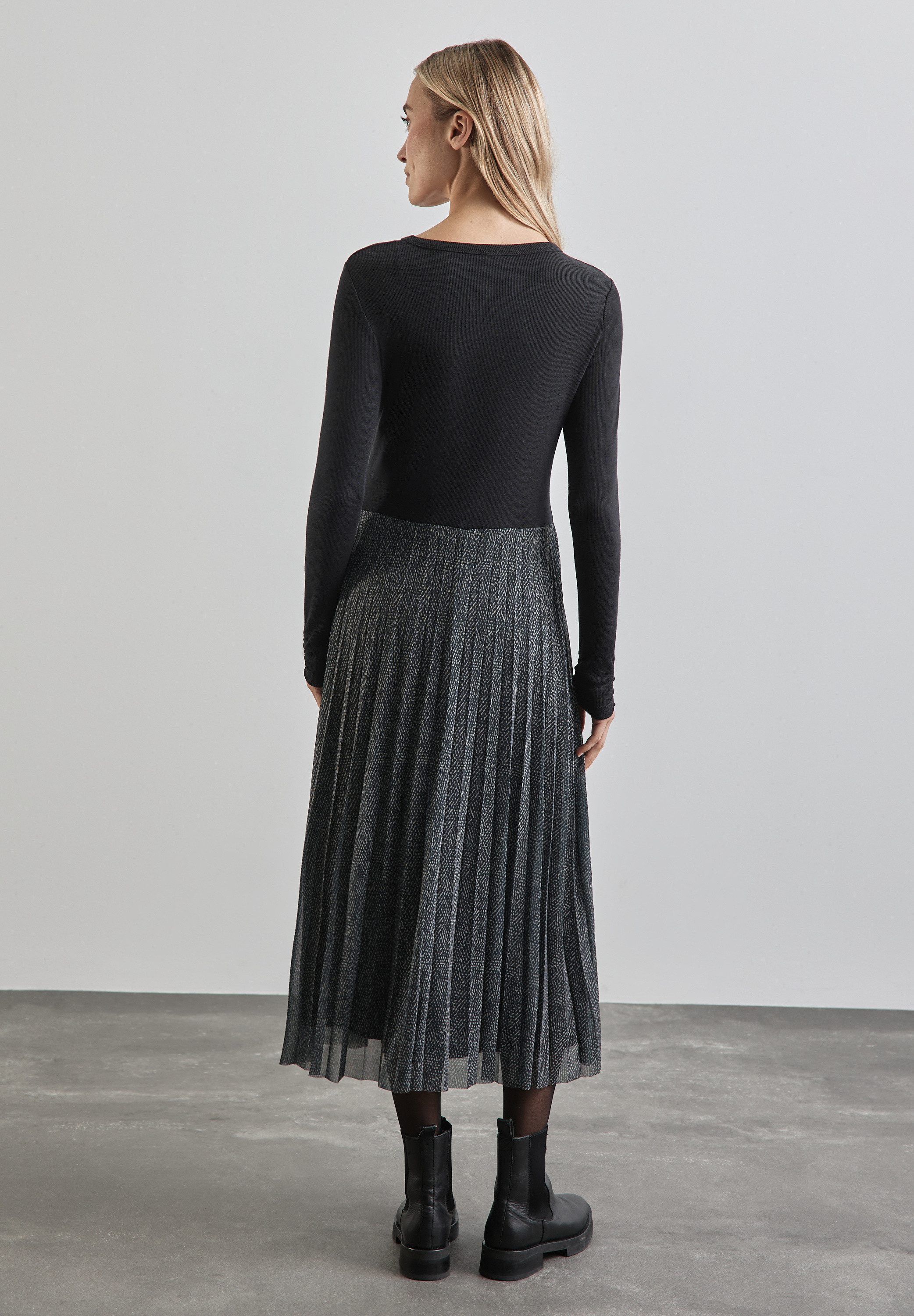 STREET ONE Midi-jurk met plissé-rok
