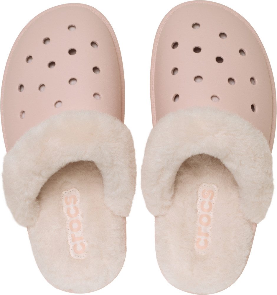 Crocs Pantoffels Classic Fuzz Scuff met zacht verdikte binnenzool