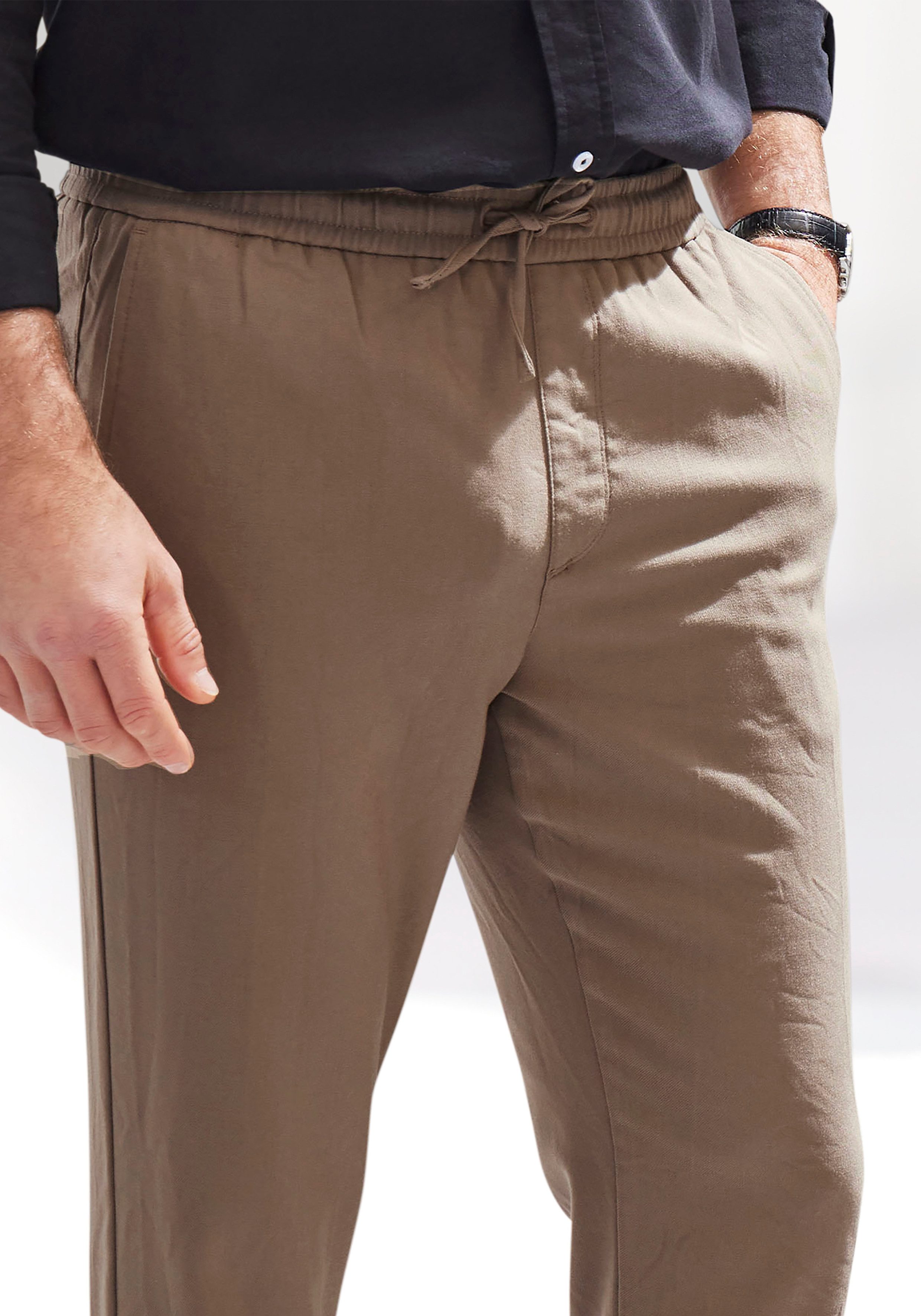 John Devin Jogpants Slim fit van lichte weefkwaliteit